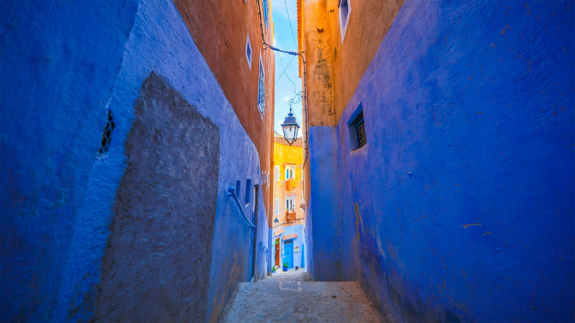 home, street, Morocco, Chefchaouene