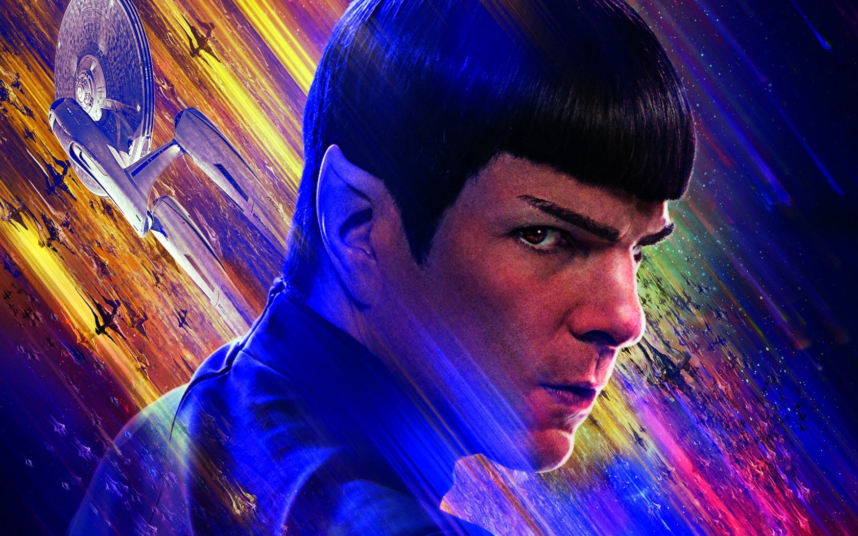 painting of man, star trek beyond, zachary quinto, spock, human Face