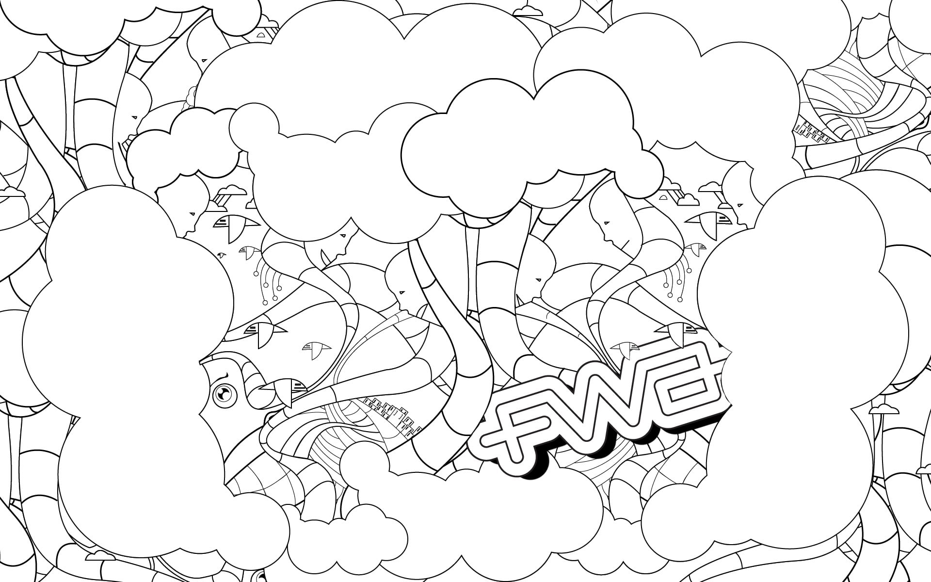 Black, White, Drawing, Imagination, Power, Confusion, Fwa, cloud - sky