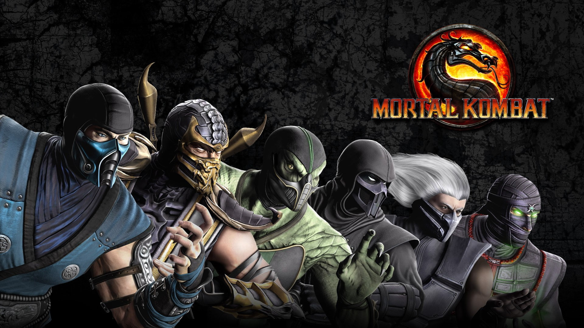 Mortal kombat, Ninja, Sub-zero, Scorpion, Dragon, group of people