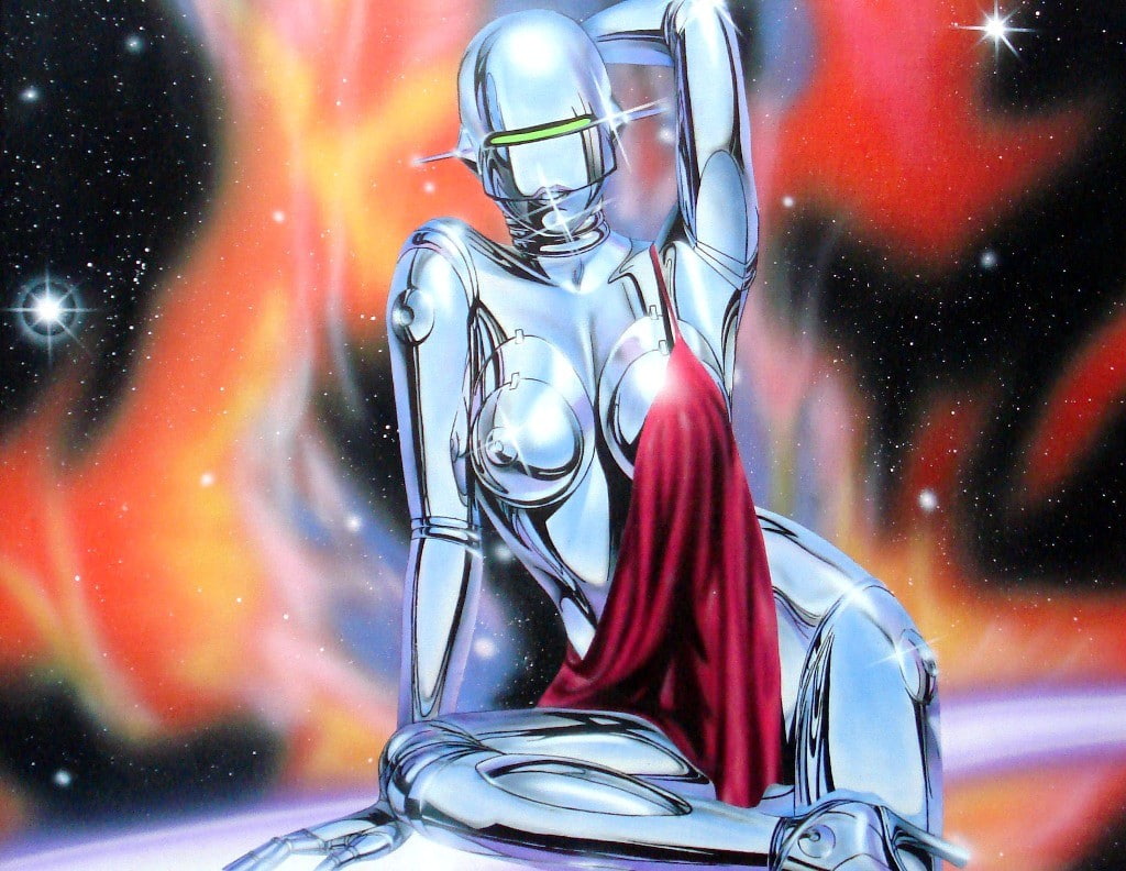 hajime sorayama robot science fiction artwork cyborg gynoid fantasy art sexy fantasy