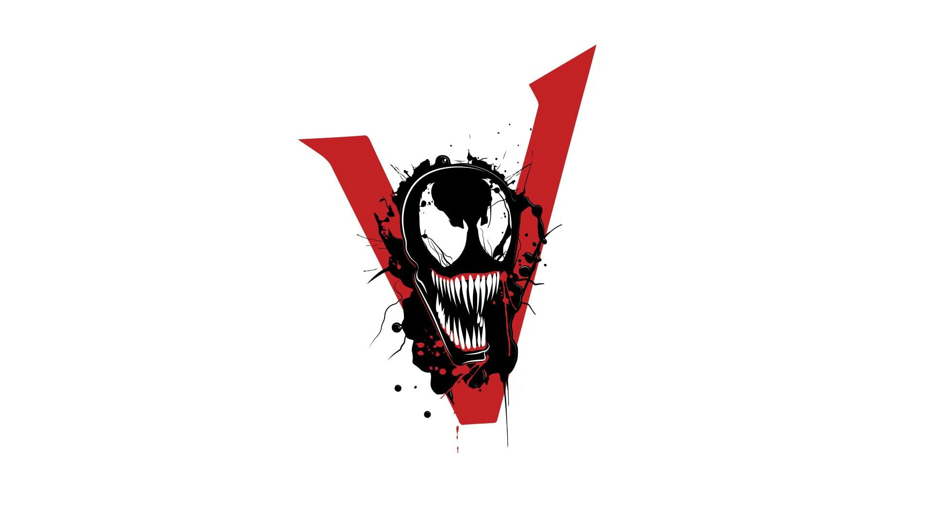 Venom illustration, background, Sony, Logo, 2018, MARVEL, we are #venom