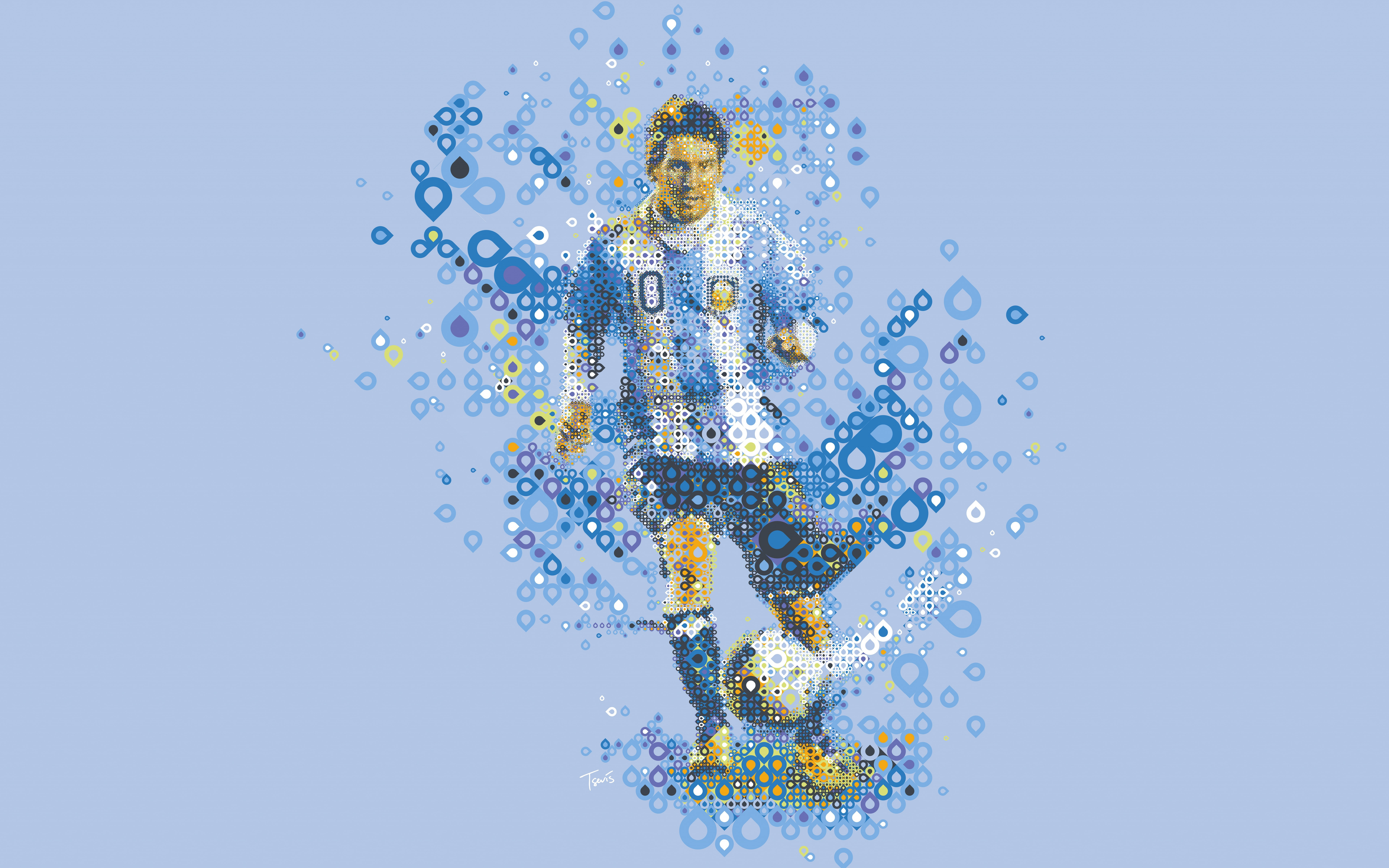 Lionel Messi, 4K, Mosaic, 8K, Low poly
