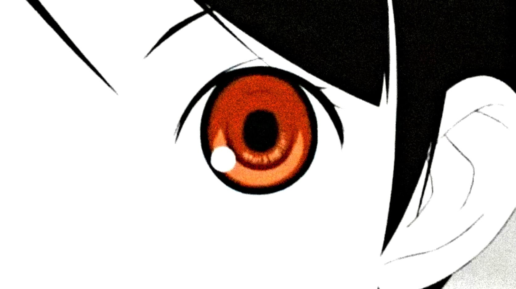 orange anime character's eye, Sayonara Zetsubou Sensei, anime girls