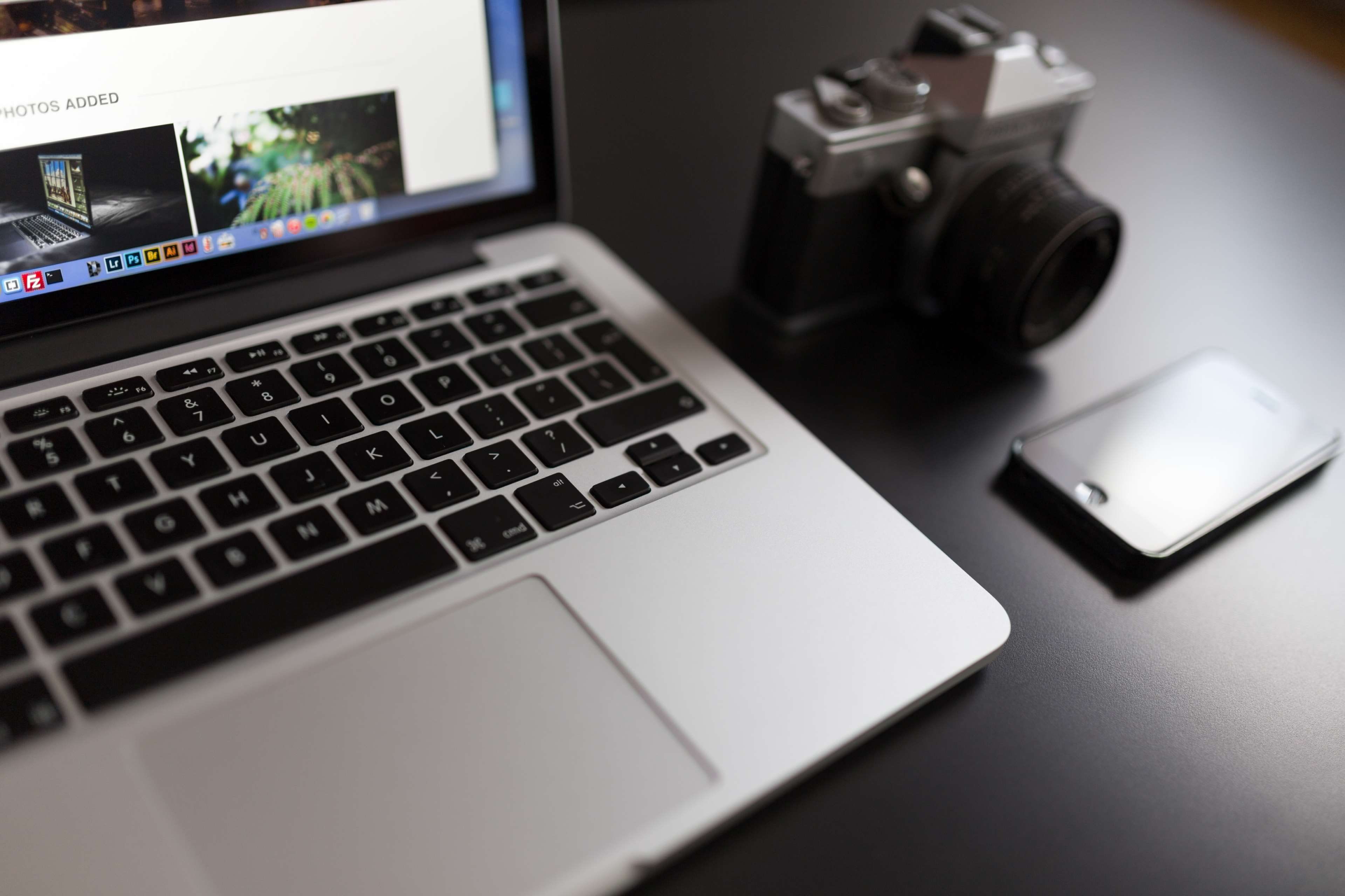 apple, camera, computer, iphone, keyboard, macbook, technology