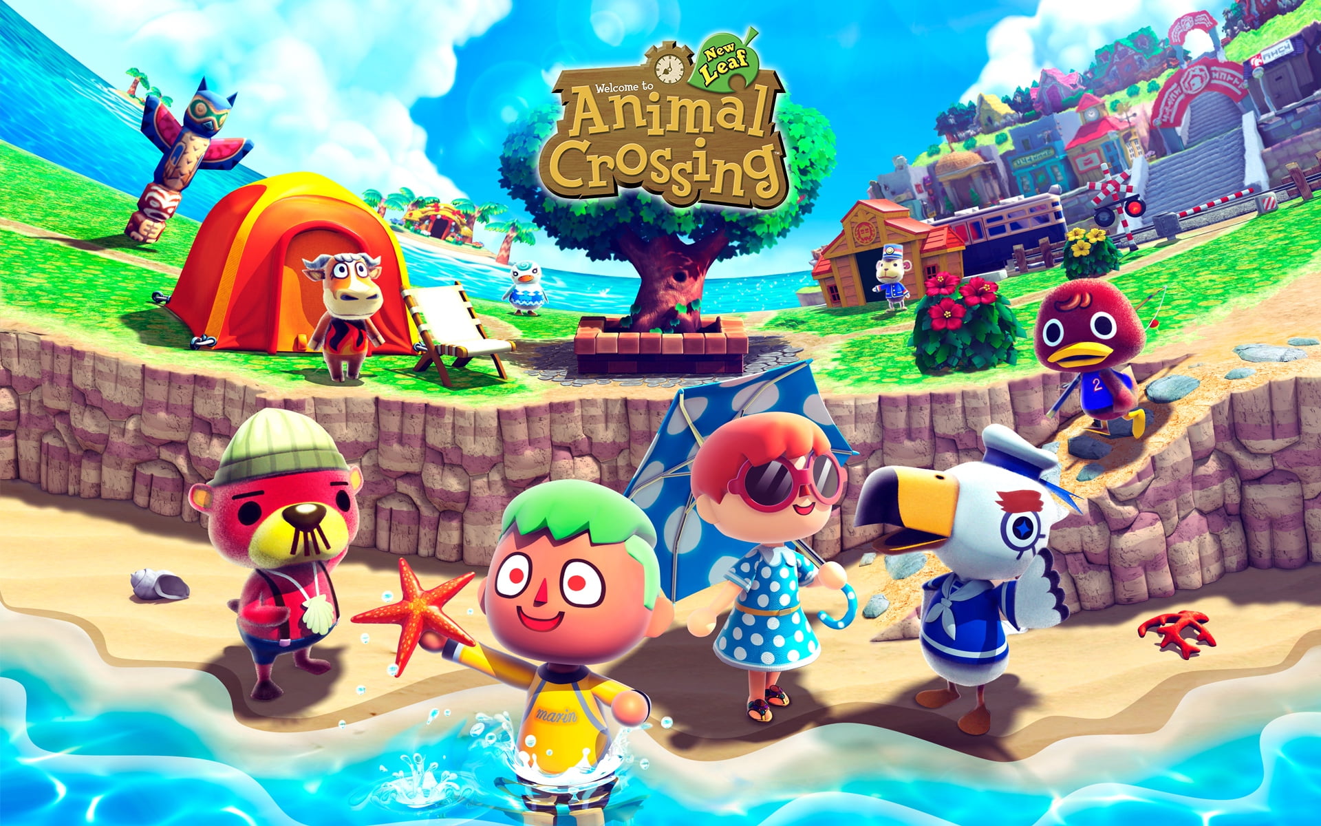 Animal Crossing poster, nintendo ead, n64, gc, computer Graphic