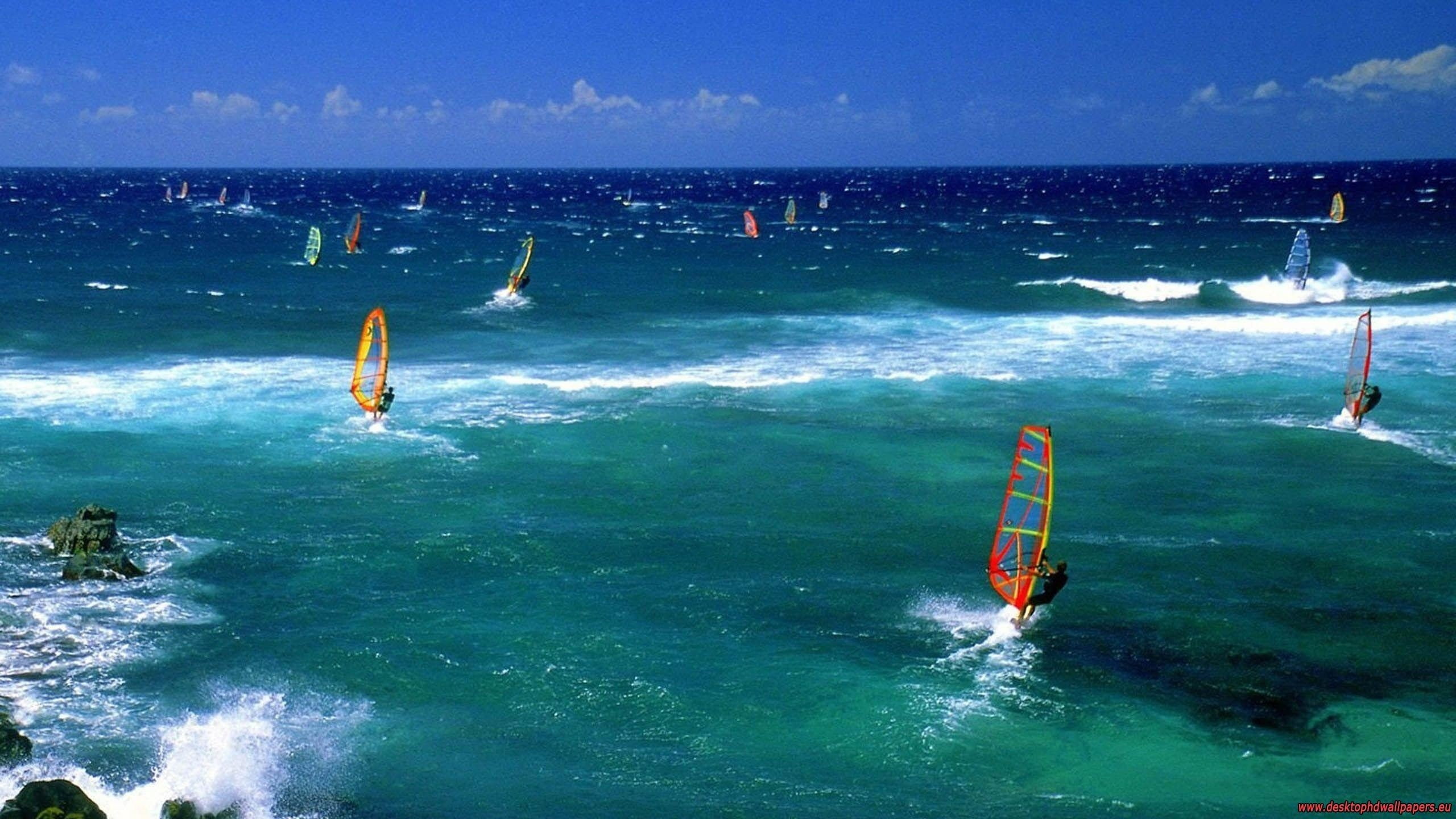 2560x1440 px water windsurfing Anime Akira HD Art