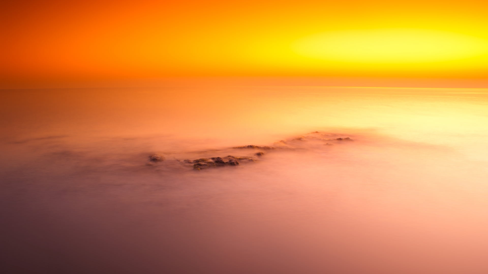 white sea of clouds, nature, long exposure, horizon, sunset, Italy