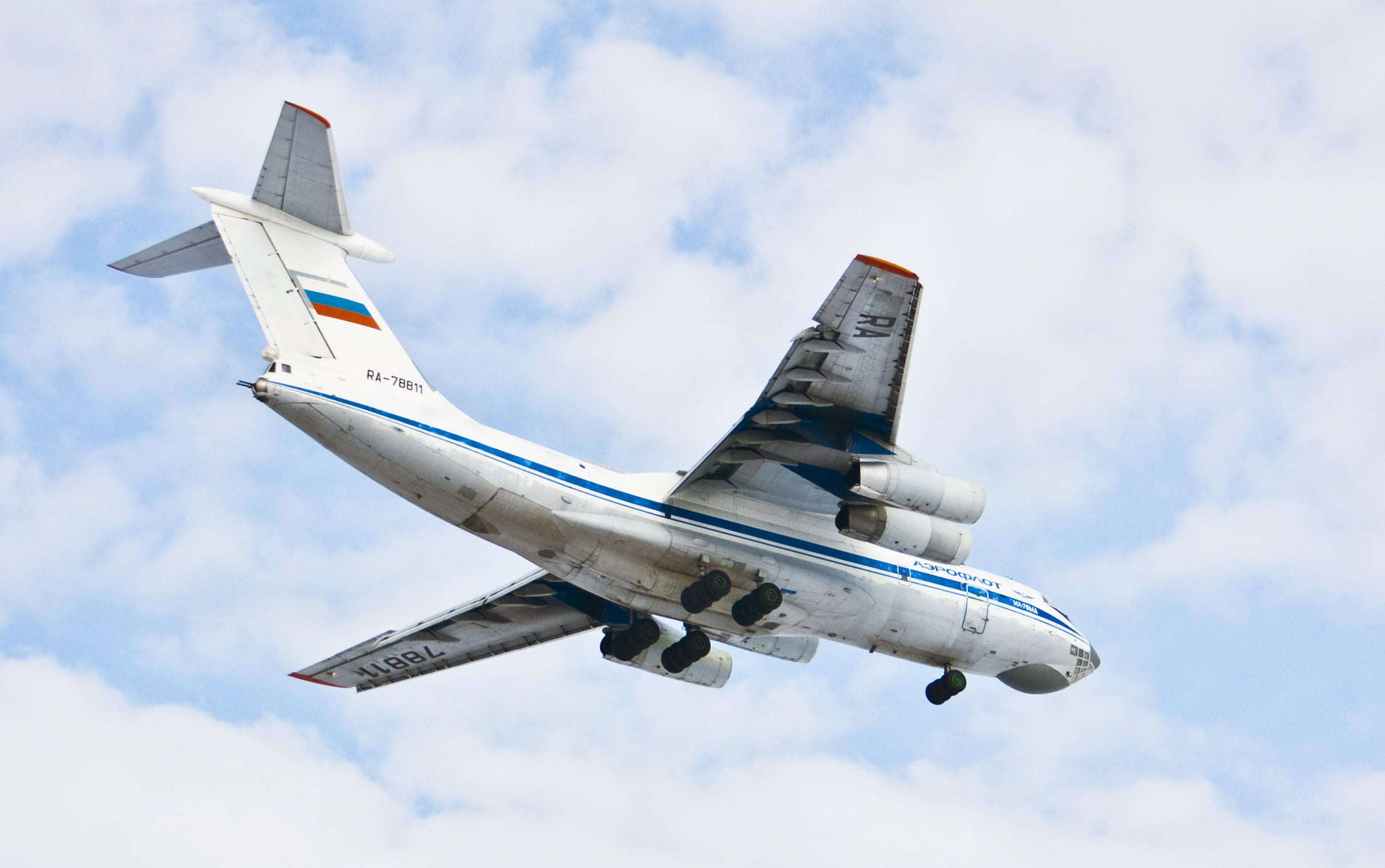 The sky, Flight, Wings, Aviation, The Il-76, Ilyushin, military transport aircraft