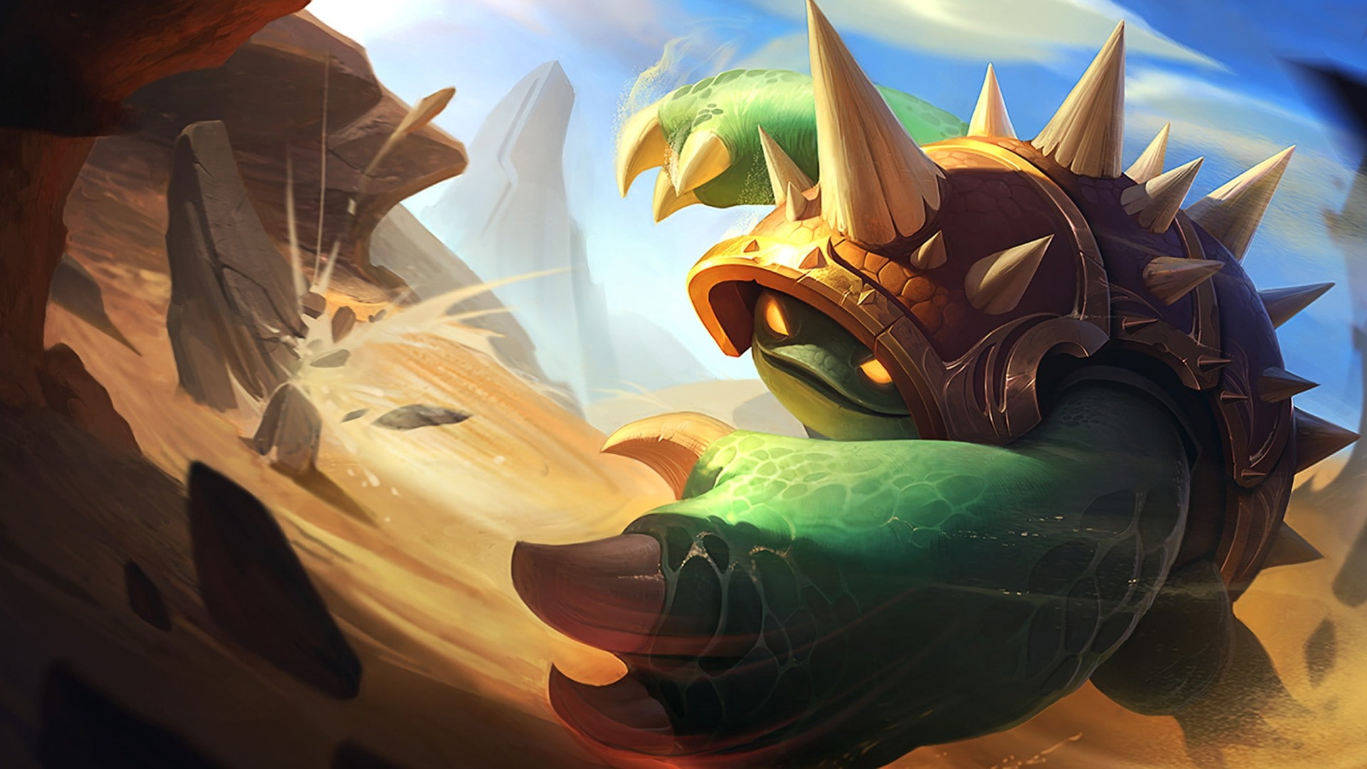 League of Legends, Rammus, sky, day, nature, reflection, low angle view