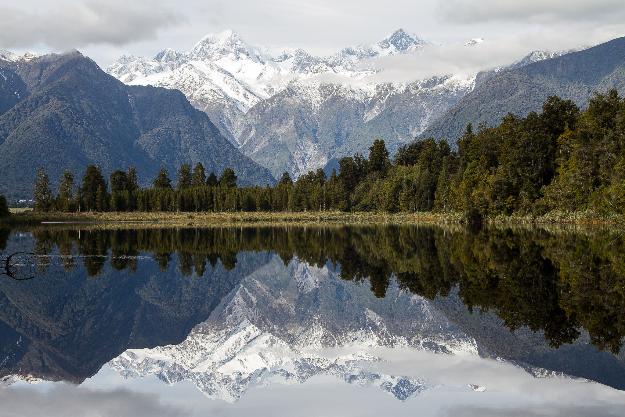 mountains, lake, reflection, New Zealand, Mirror - Lake Matheson