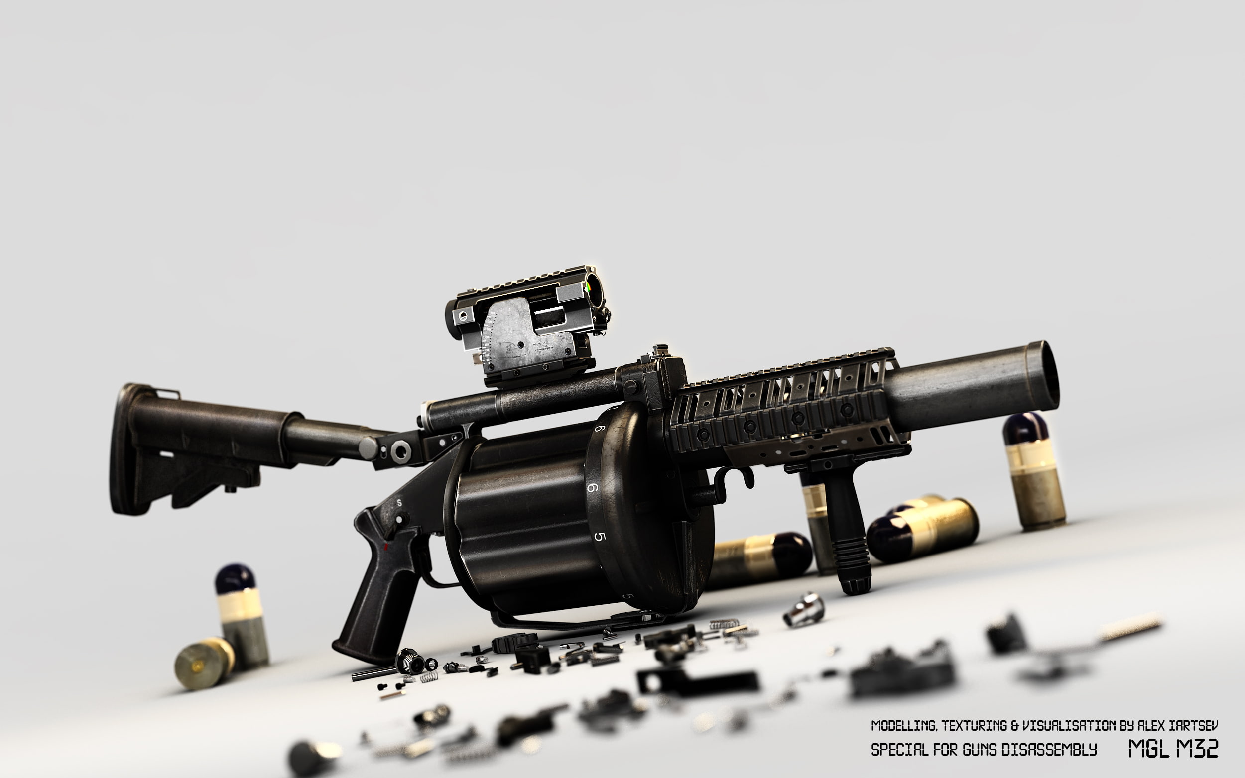 weapons, grenade launcher, cartridges, manual, Milkor mgl, mgl m32
