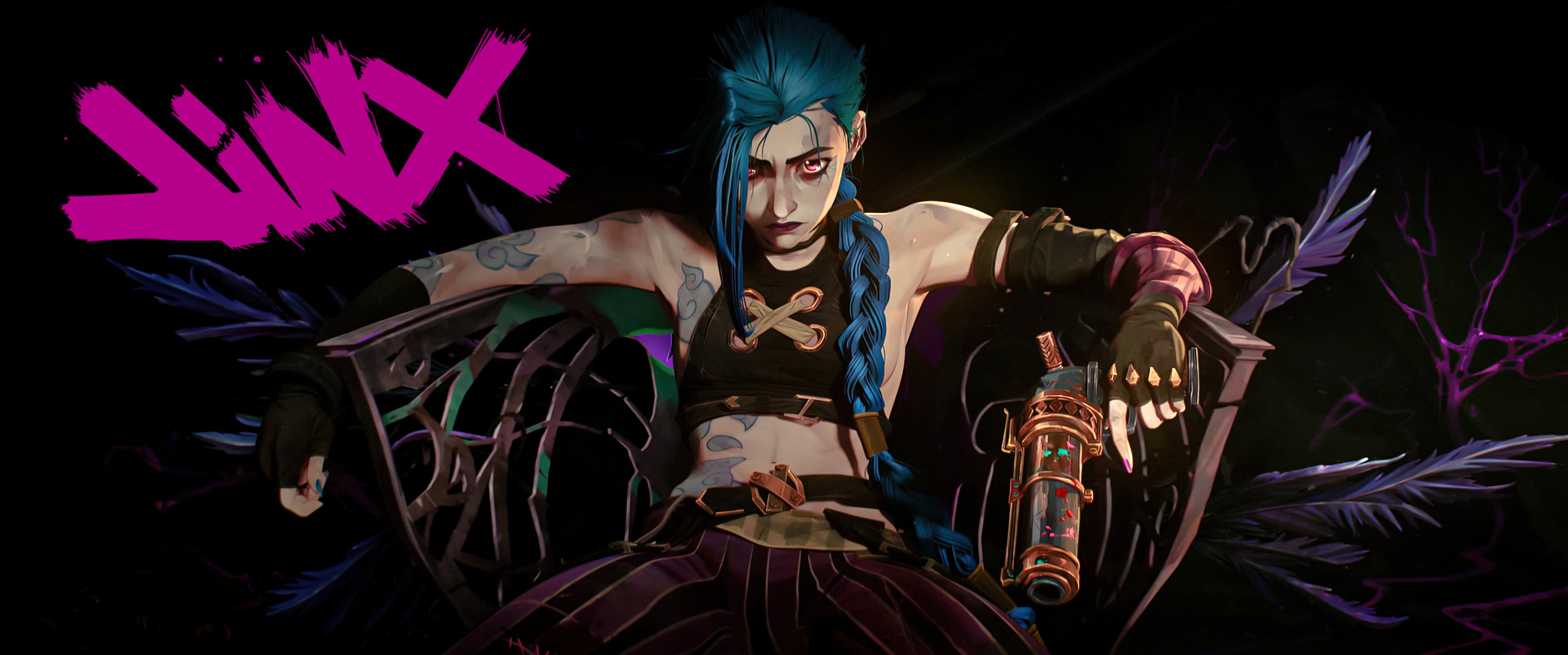 jinx and arcane jinx (league of legends and 1 more) drawn by abs_artz |  Danbooru