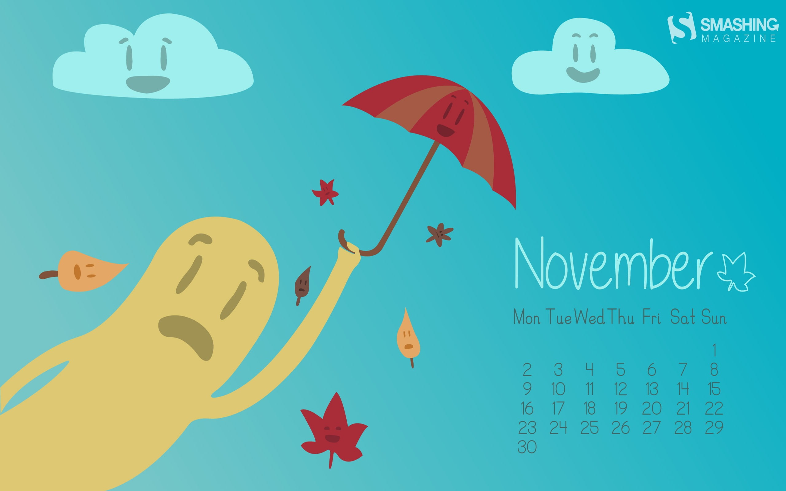 Its Windy Outside-November 2015 Calendar Wallpaper, no people