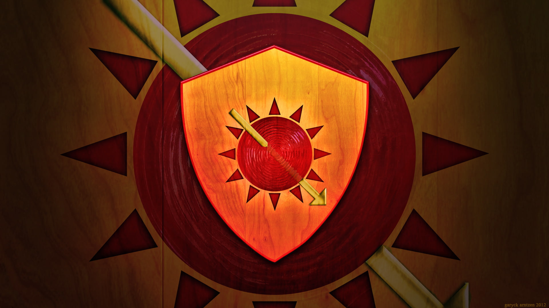 orange and red knight shield vector art, the sun, book, spear