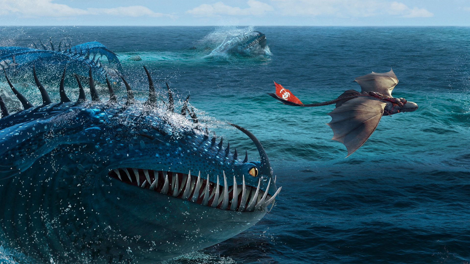 How to Train Your Dragon Dragon Ocean HD, animated sea creature