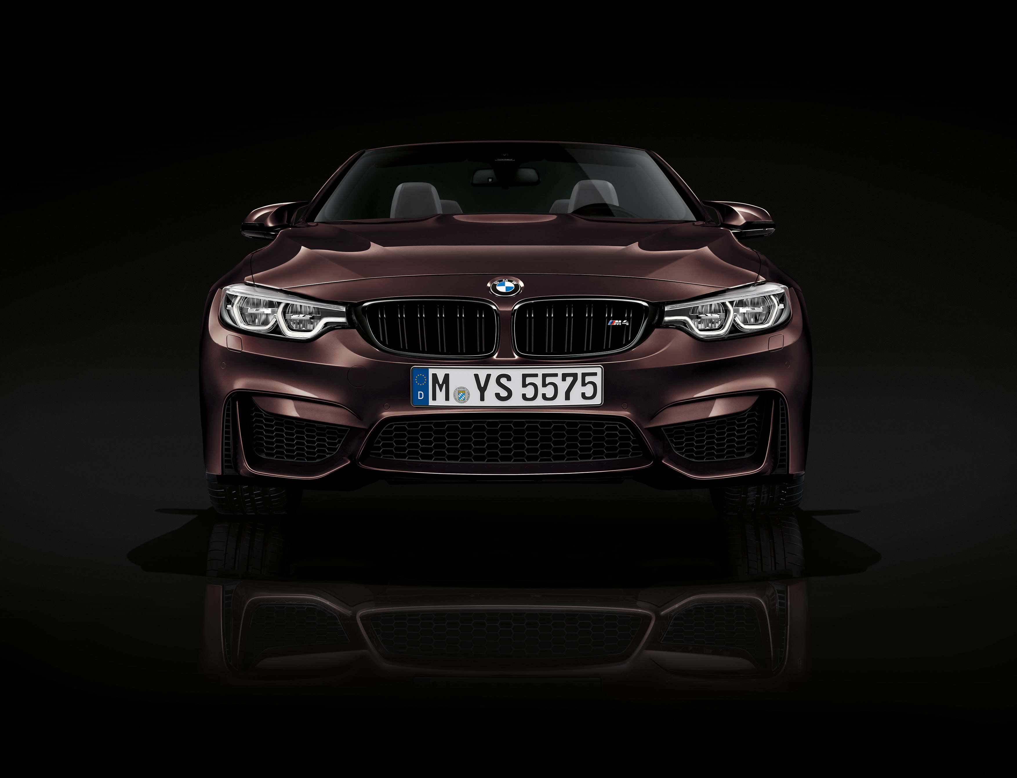 Cabrio, M4, BMW, 2017, car, motor vehicle, studio shot, black background
