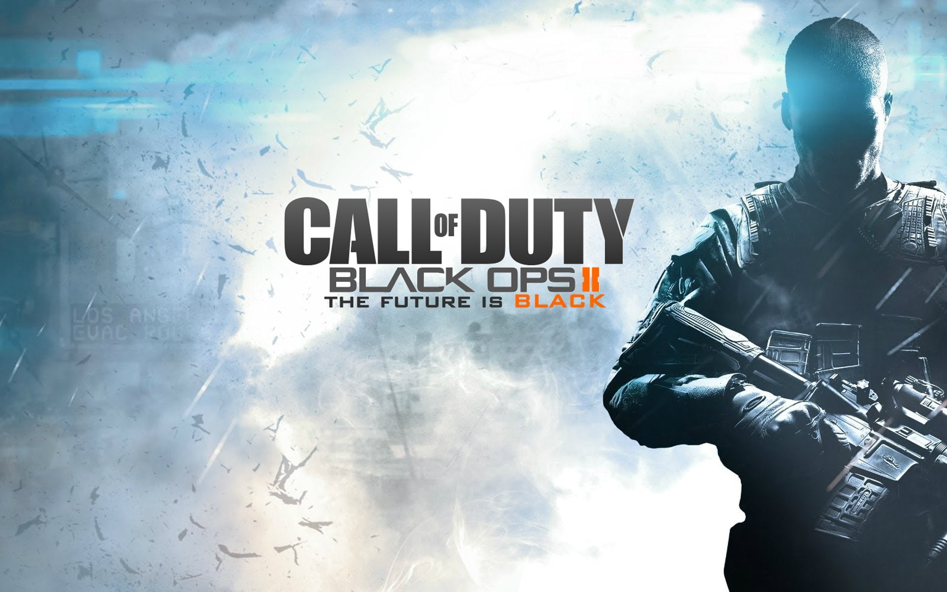 Call of Duty Black Ops 2 The Future is Black digital wallpaper