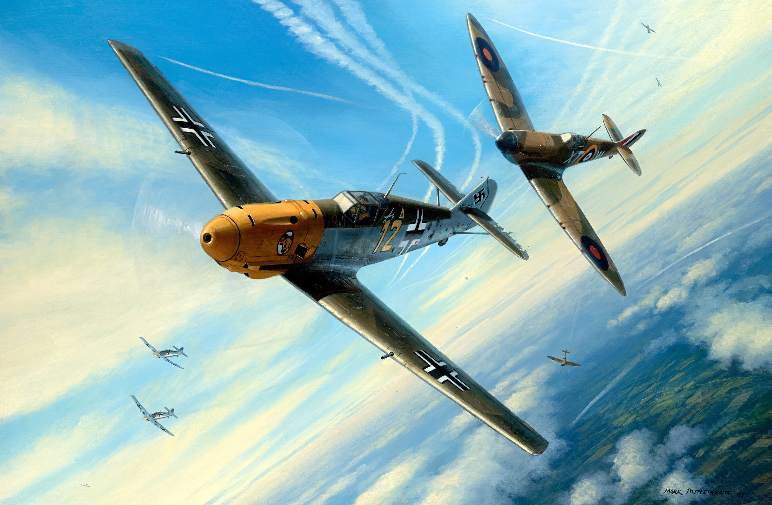 figure, Messerschmitt, Battle of Britain, RAF, Air force, The second World war