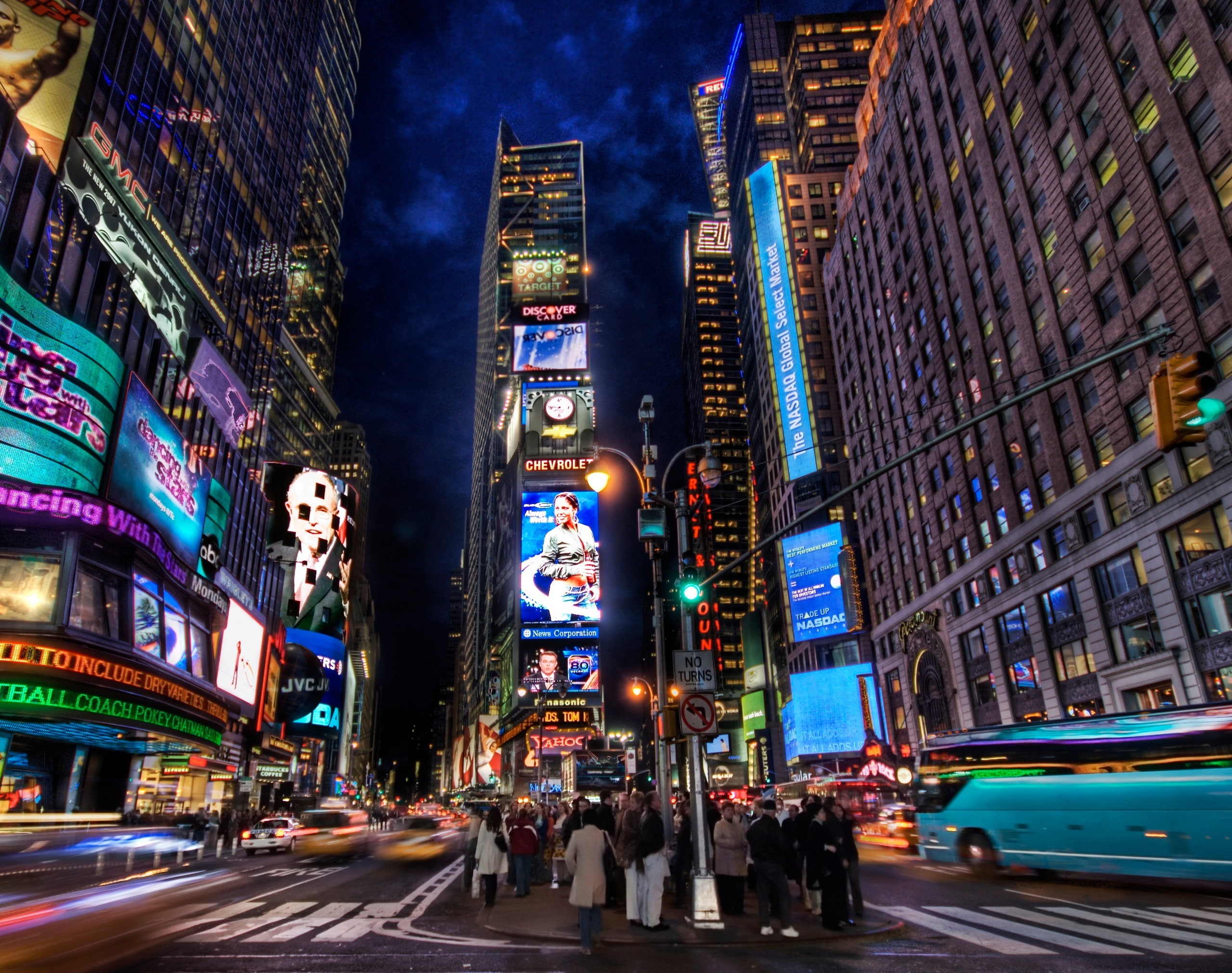 Times Square At Night, New York Times Square, City, United States/New York