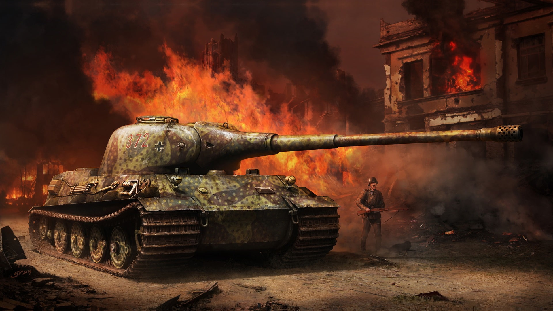 war, art, Tank, Tiger II, Vitalii Smyk, Panzerkampfwagen VI Ausf.B