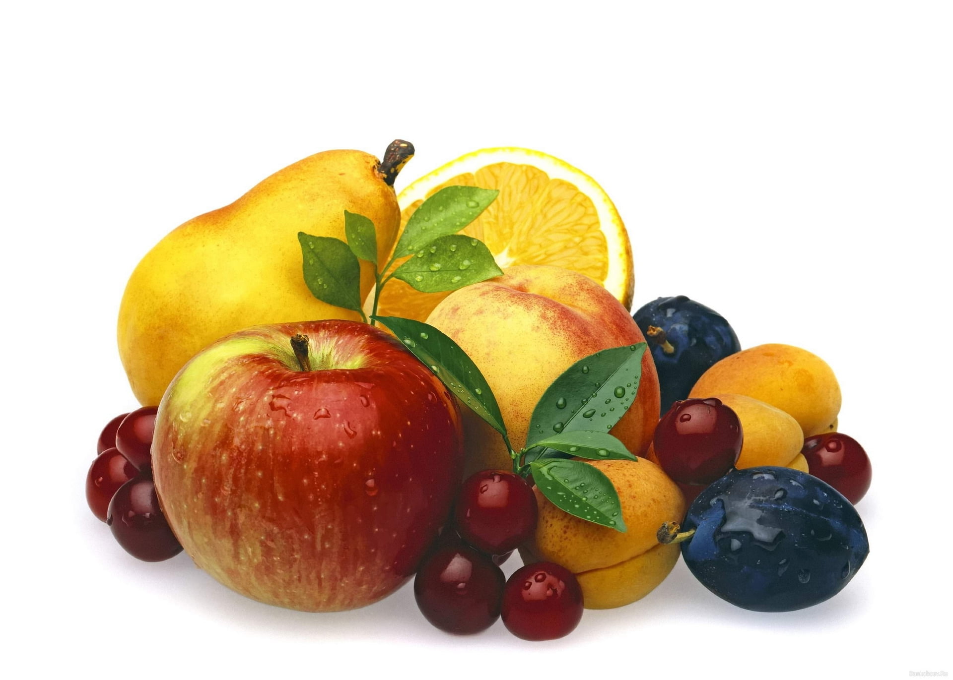 red apple, apples, pears, grapes, plums, oranges, healthy eating