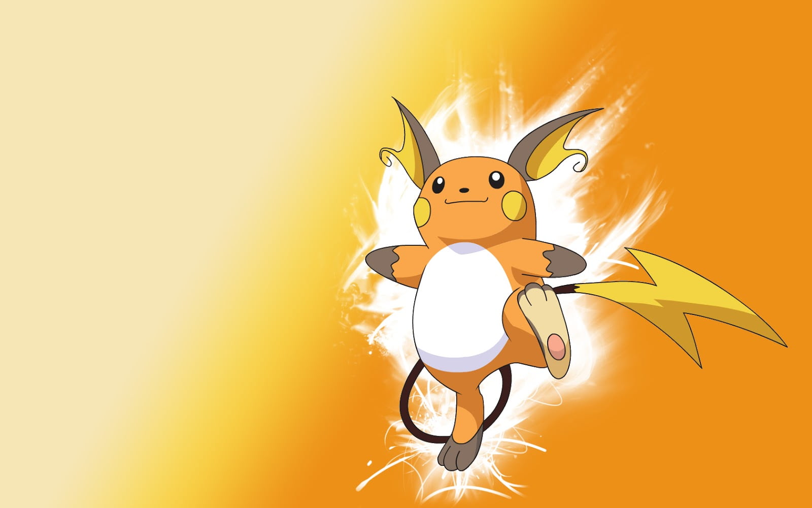 Pokemon Raichu illustration, Pokémon, Richu(Pokémon), yellow