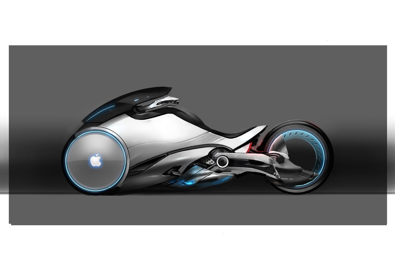 futuristic apple inc shiny concept art motorbikes logos 1500x1061  Aircraft Concepts HD Art