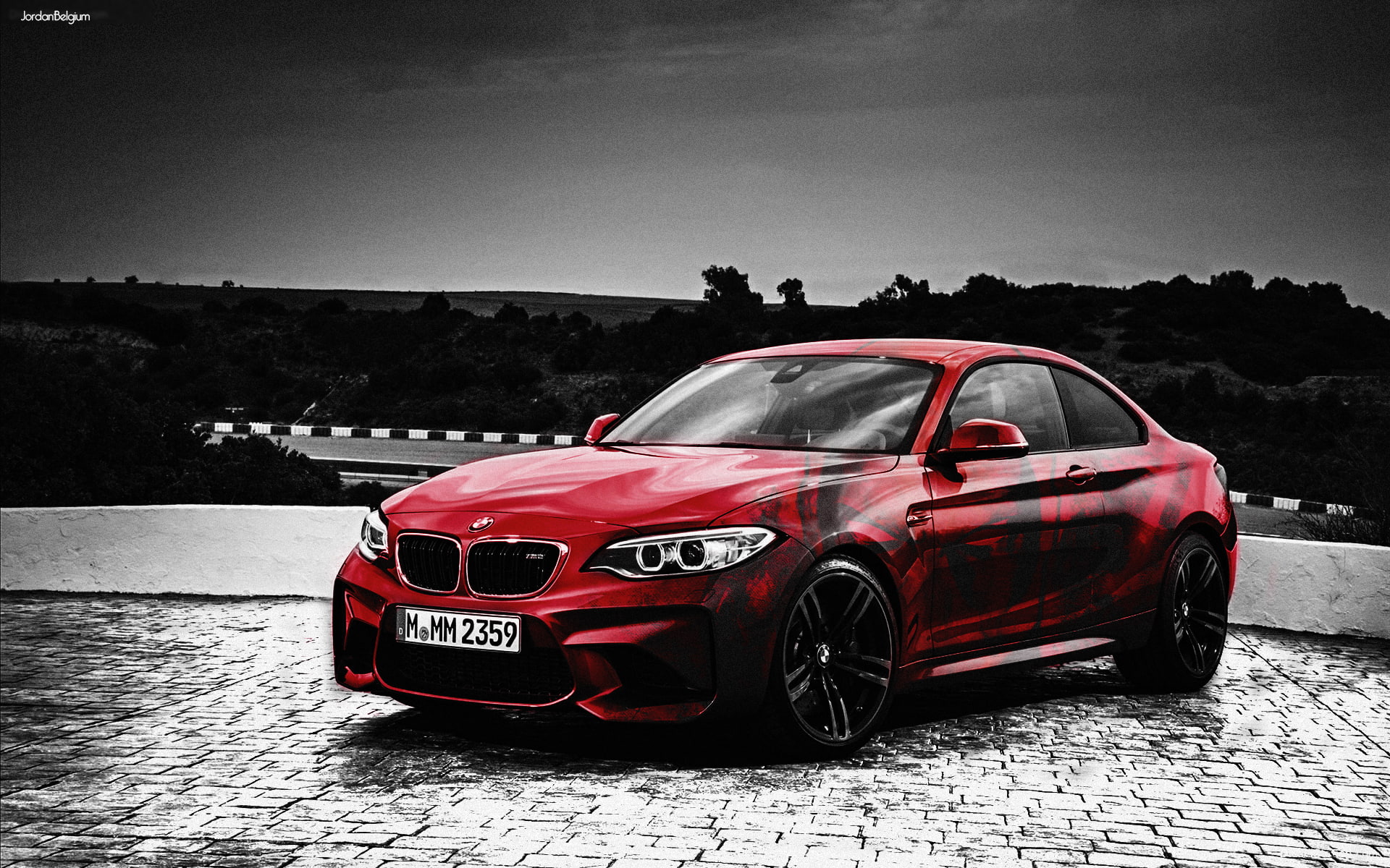 red, BMW, BMW M2, car, mode of transportation, motor vehicle