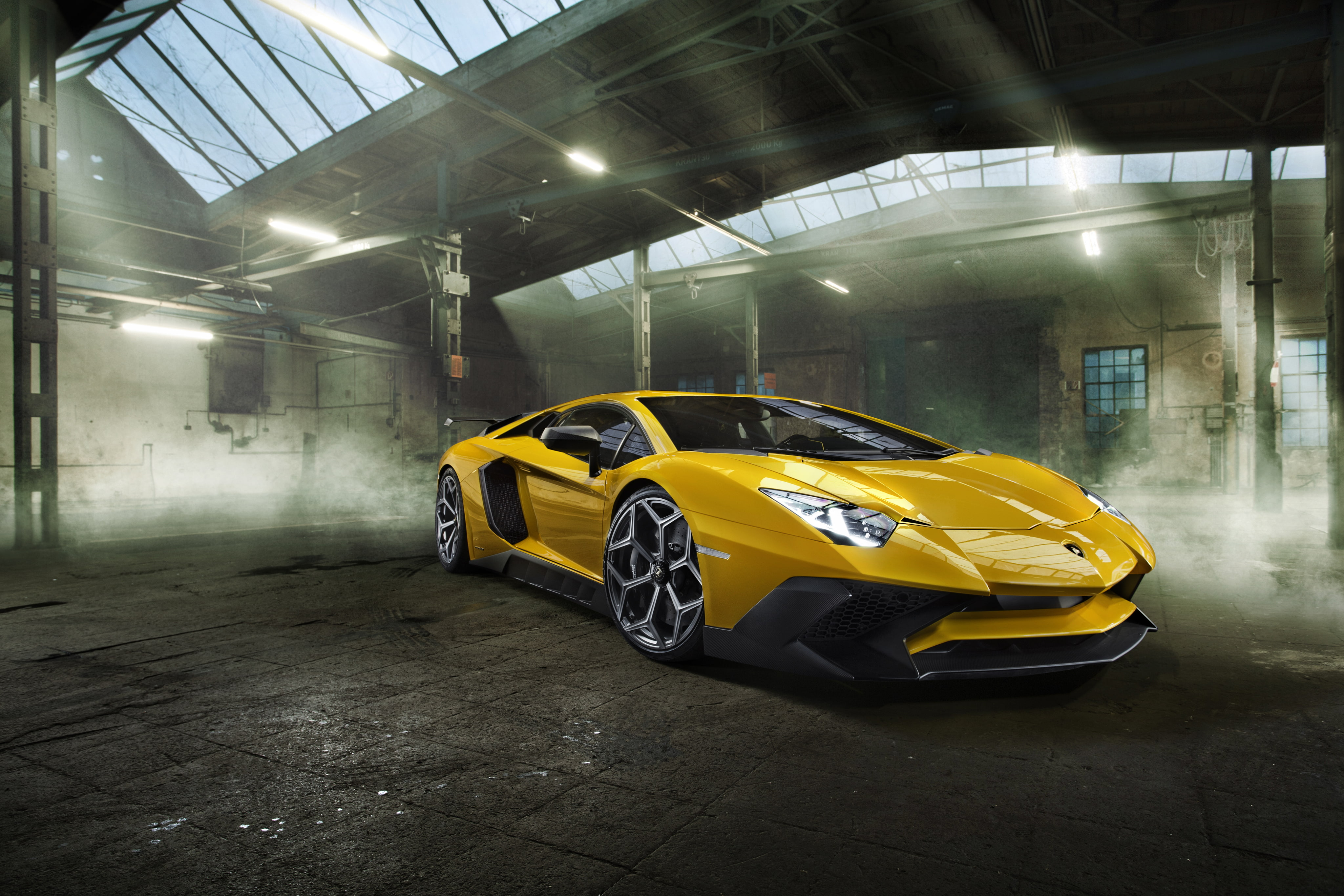 yellow Lamborghini muscle car, Aventador LP750-4, Superveloce