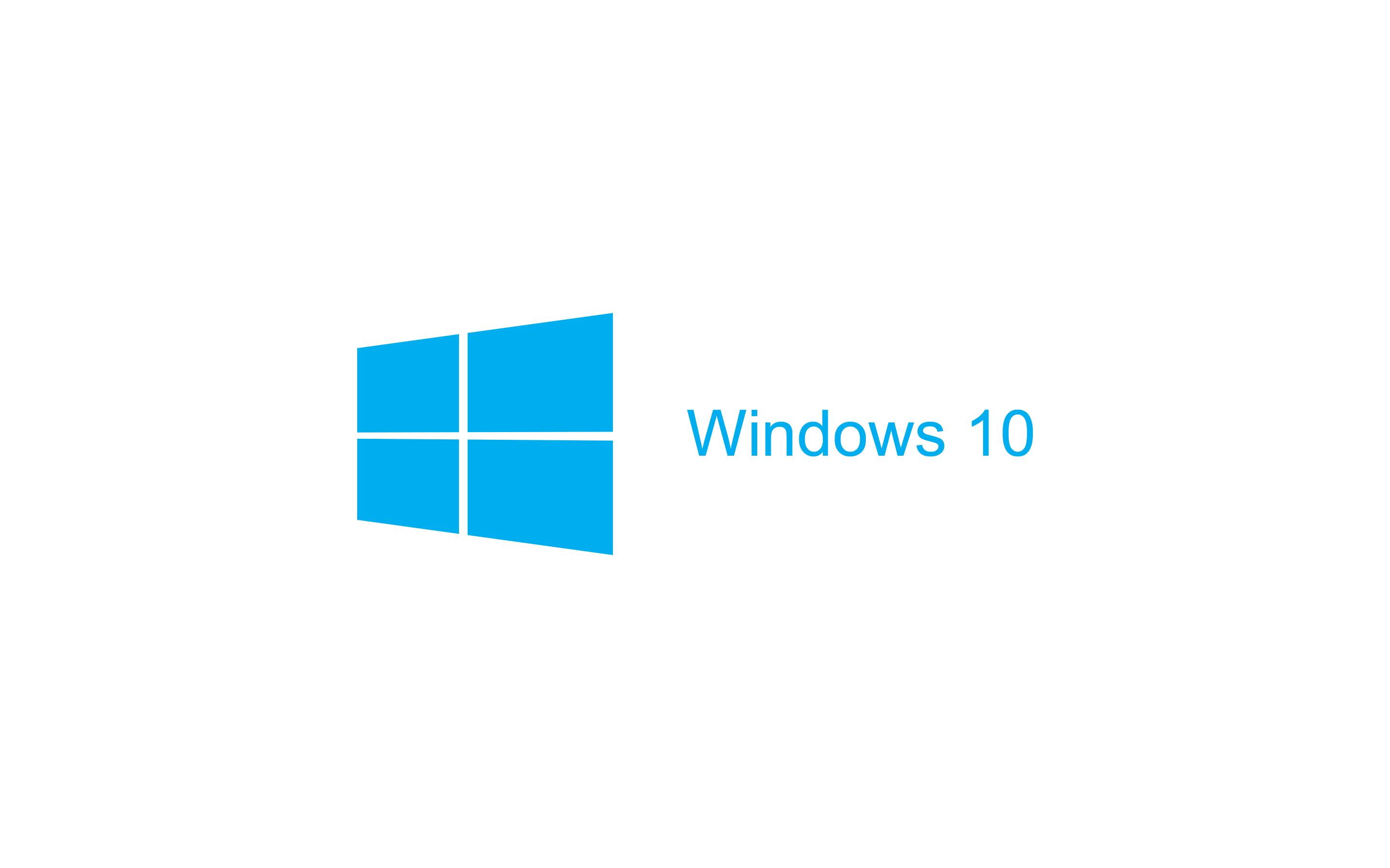 White Background, Windows 10, Logo, windows 10 logo