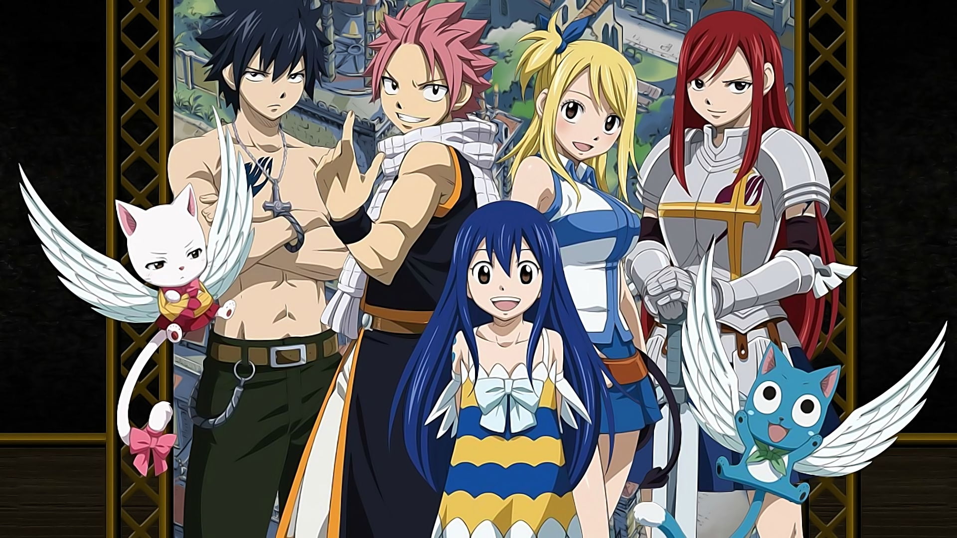 Anime, Fairy Tail, Charles (Fairy Tail), Erza Scarlet, Gray Fullbuster