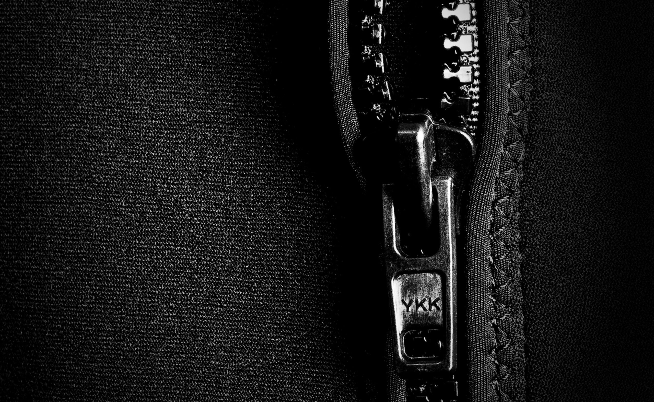 Zipper Black And White, black zipper, close-up, no people, indoors