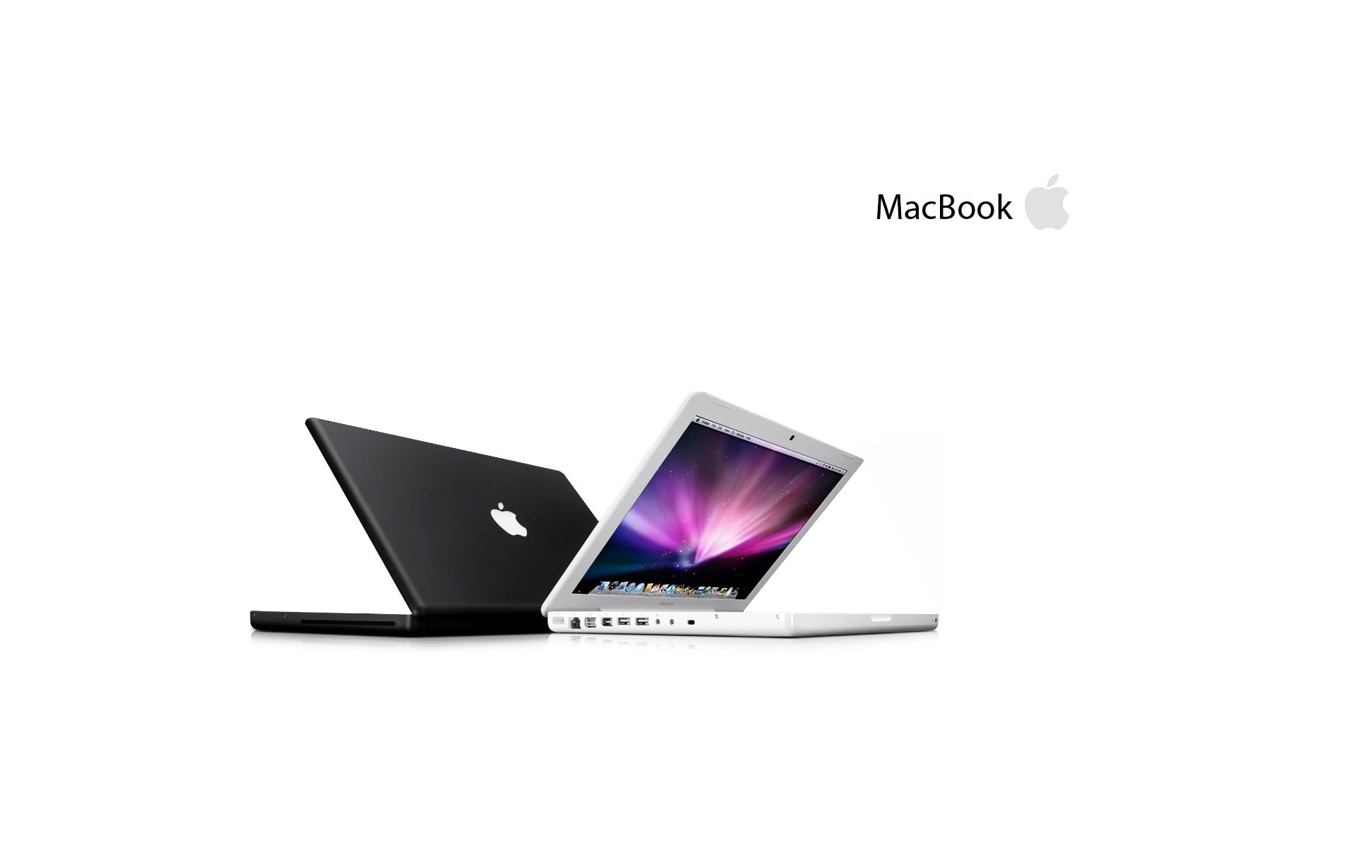 Apple MacBook, black macbook and white macbook, laptop, MacBook Pro