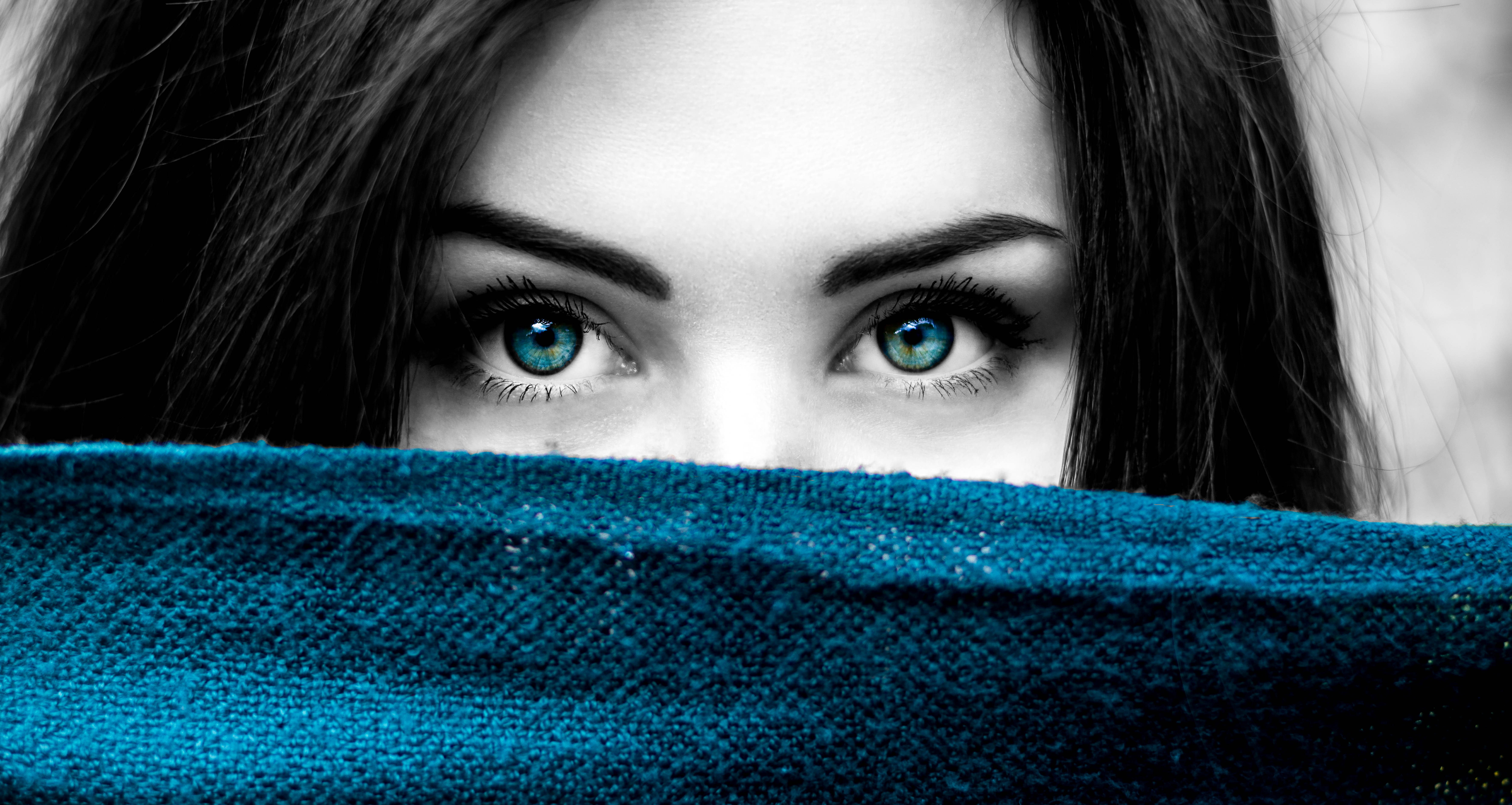 Free download | HD wallpaper: Woman, 4K, Beautiful, Blue eyes, Girl, 8K