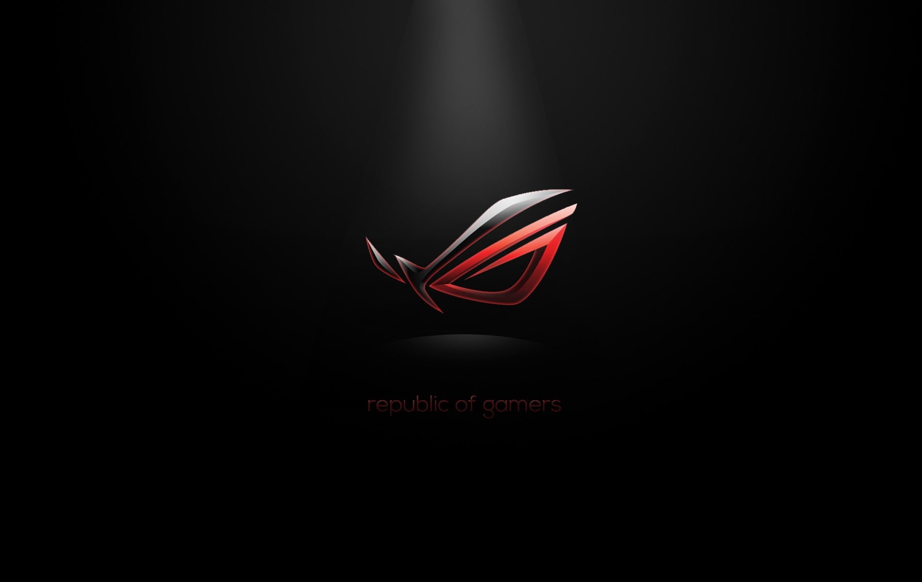 Free download | HD wallpaper: light black asus rog simple background ...