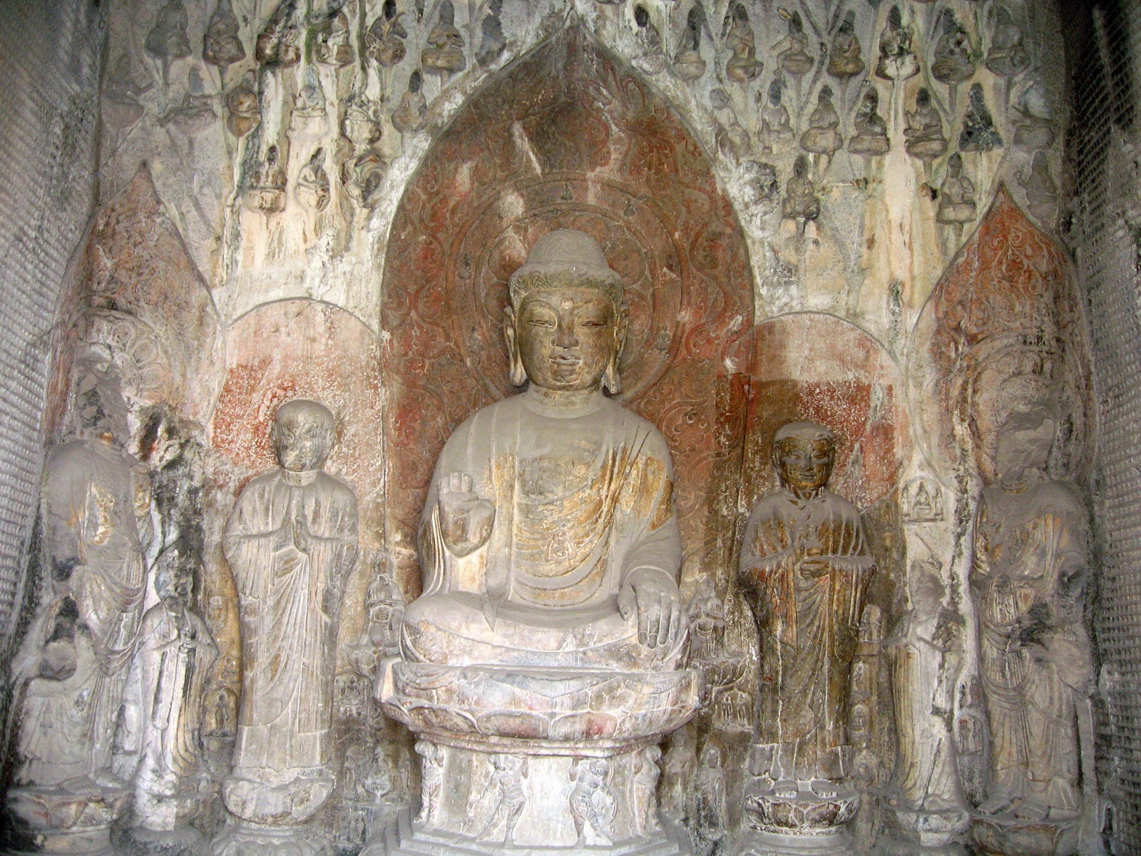 Gautama statue, longman grottoes, cave, stone, ancient, historic