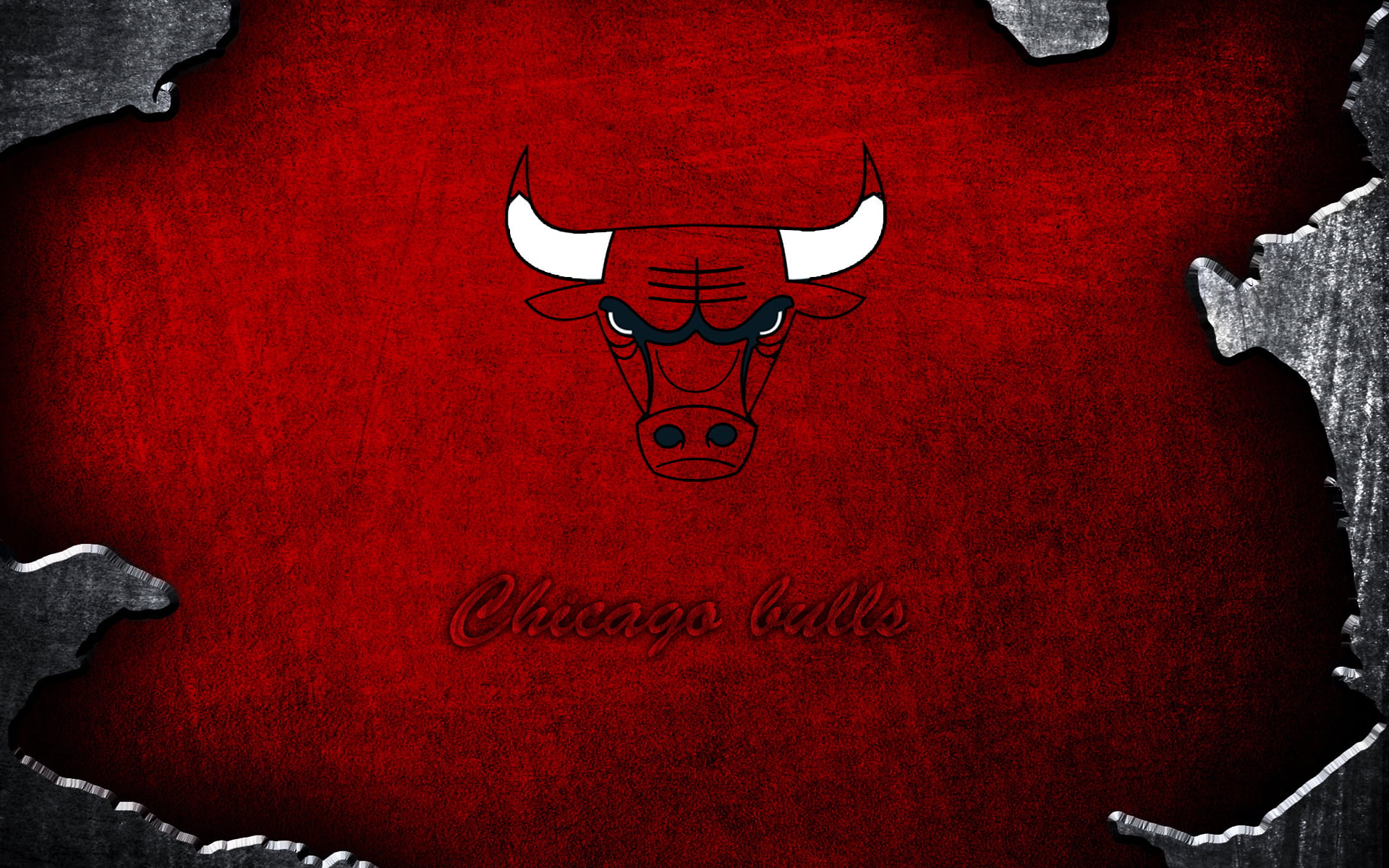 Chicago Bulls logo, red, illustration, backgrounds, celebration