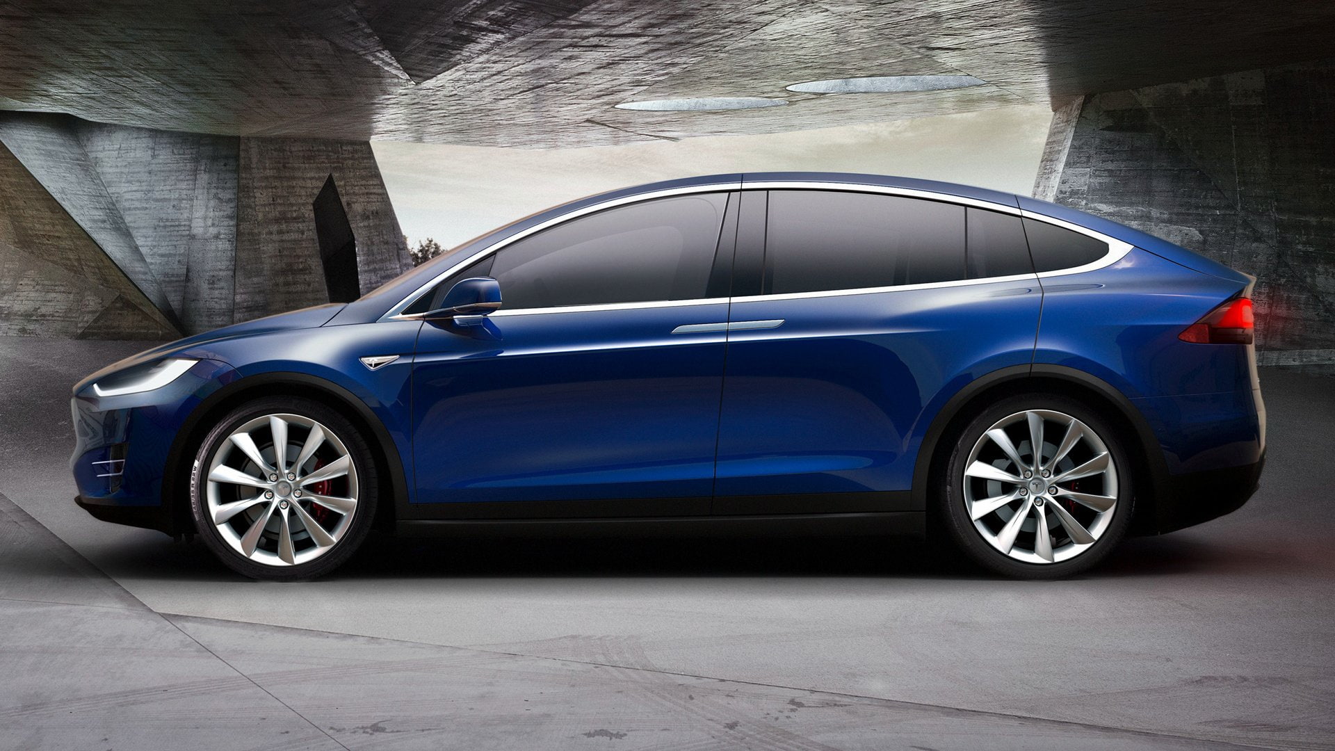Tesla Motors, Tesla Model X P90D, Blue Car, Crossover Car, Electric Car