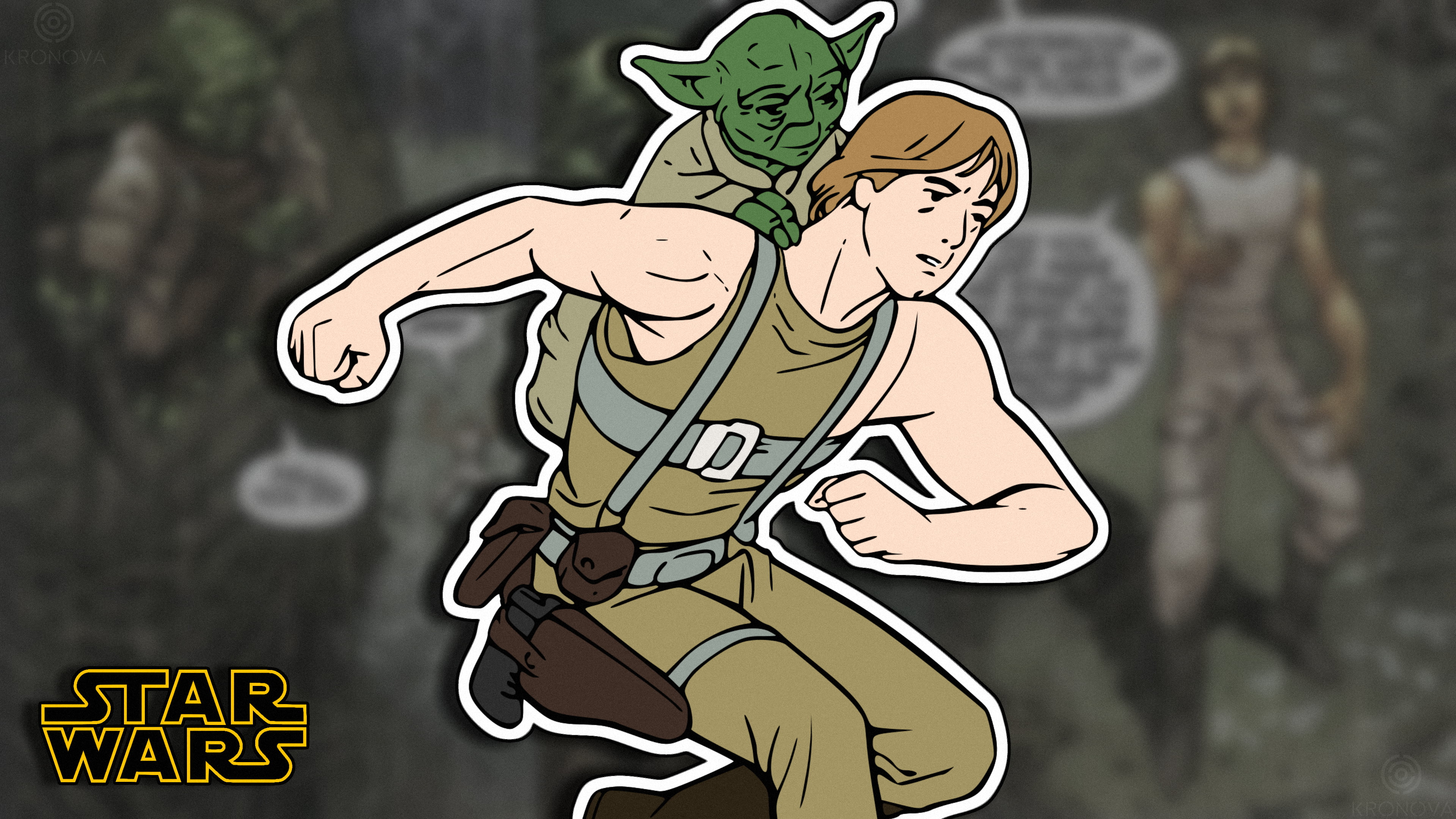 Star Wars, Dagobah, Luke Skywalker, Yoda, comic books, stickers