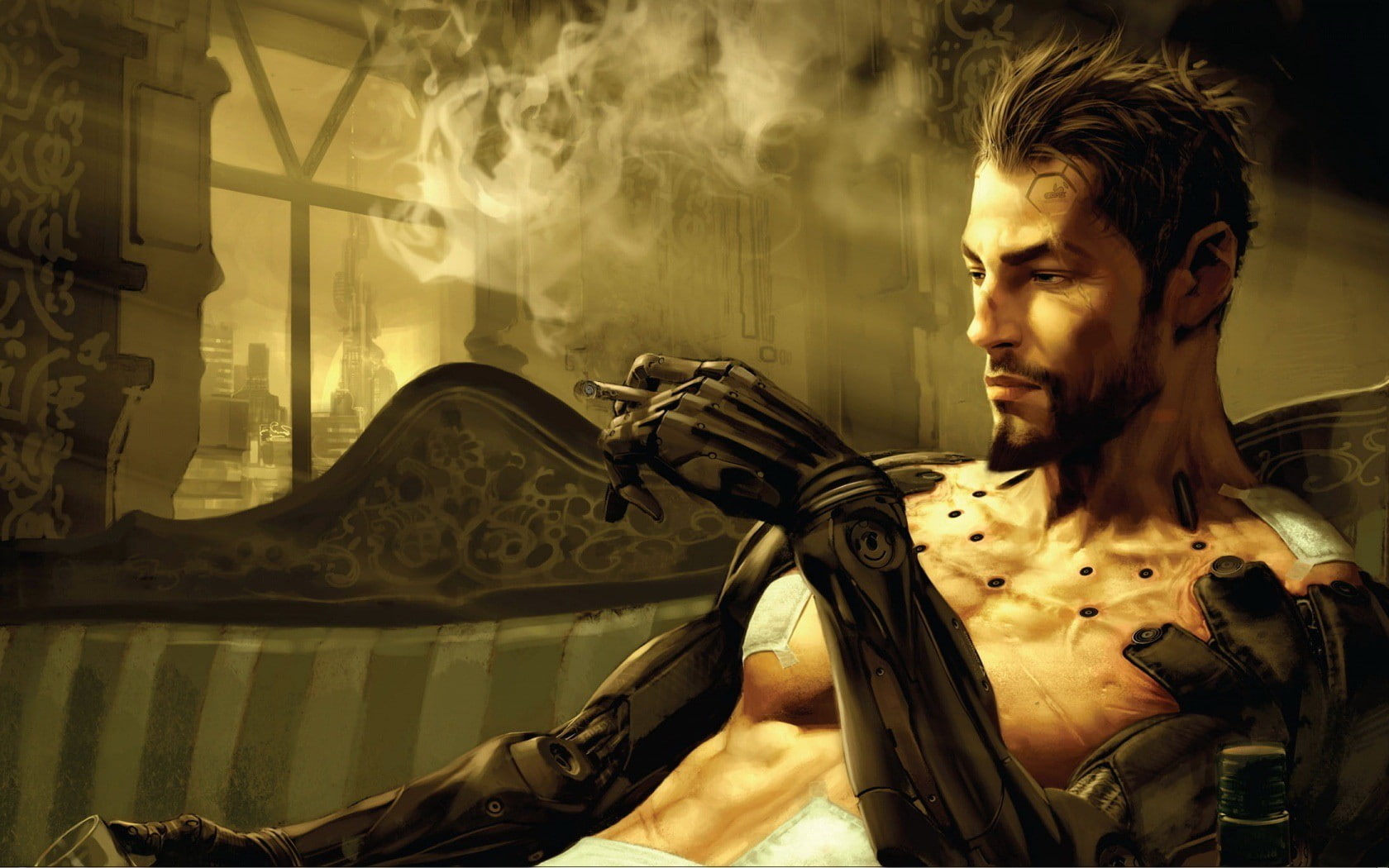 Adam Jensen, cyberpunk, Deus Ex: Human Revolution, bionics