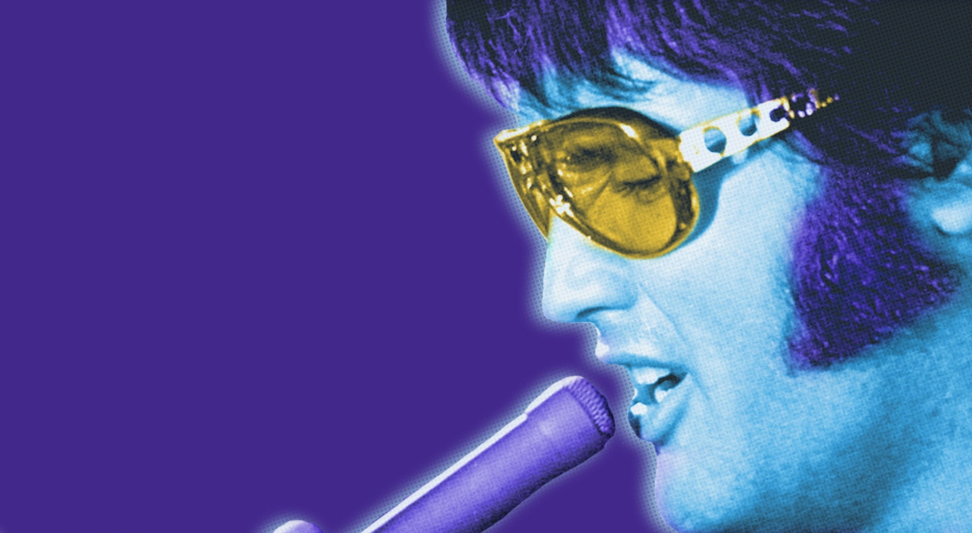 Elvis - That's The Way It Is, yellow sunglasses, Vintage, Purple