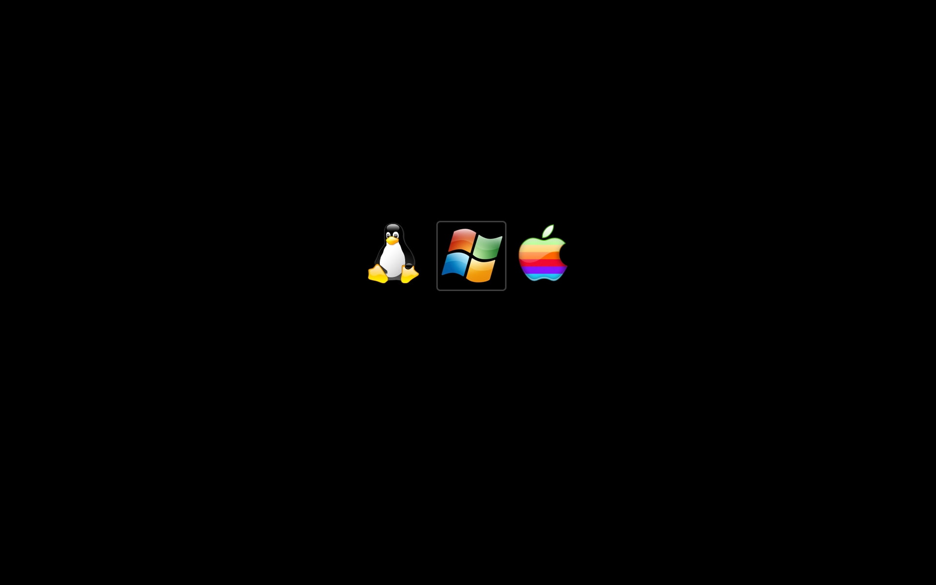 mac linux tux microsoft windows logos Technology Linux HD Art
