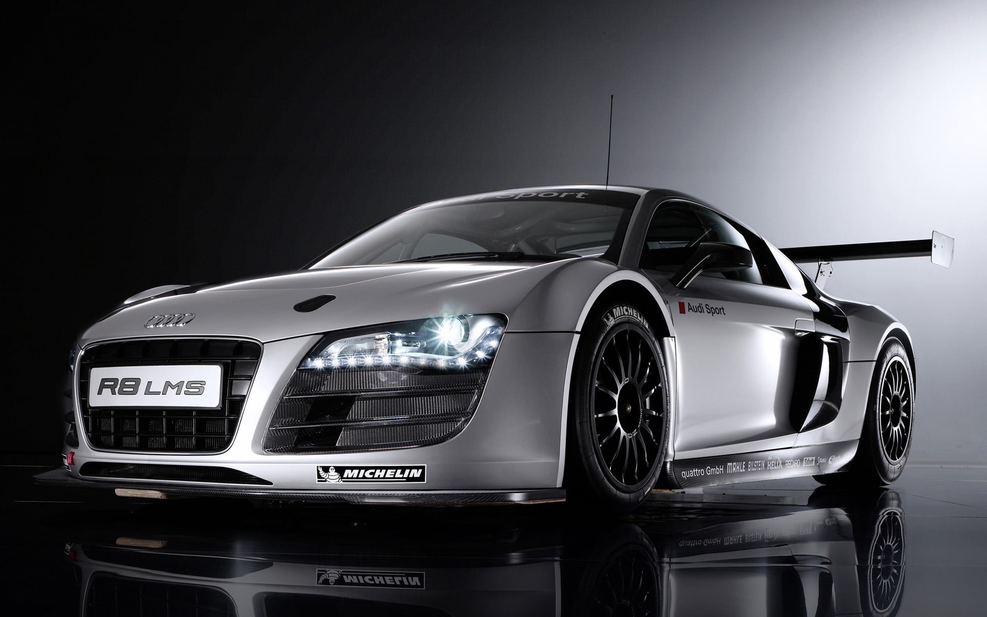 Audi r8, Car, LMS, Famous Brand, Audi Sport, Four Rings