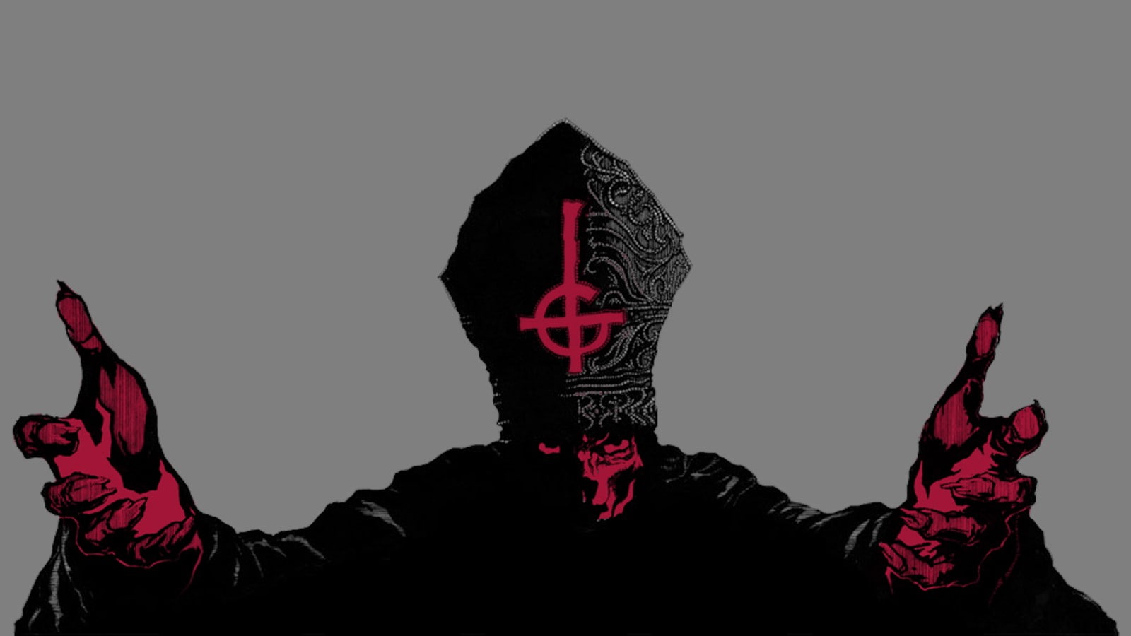 Album, covers, cross, Down, Ghost, religion, Upside, one person