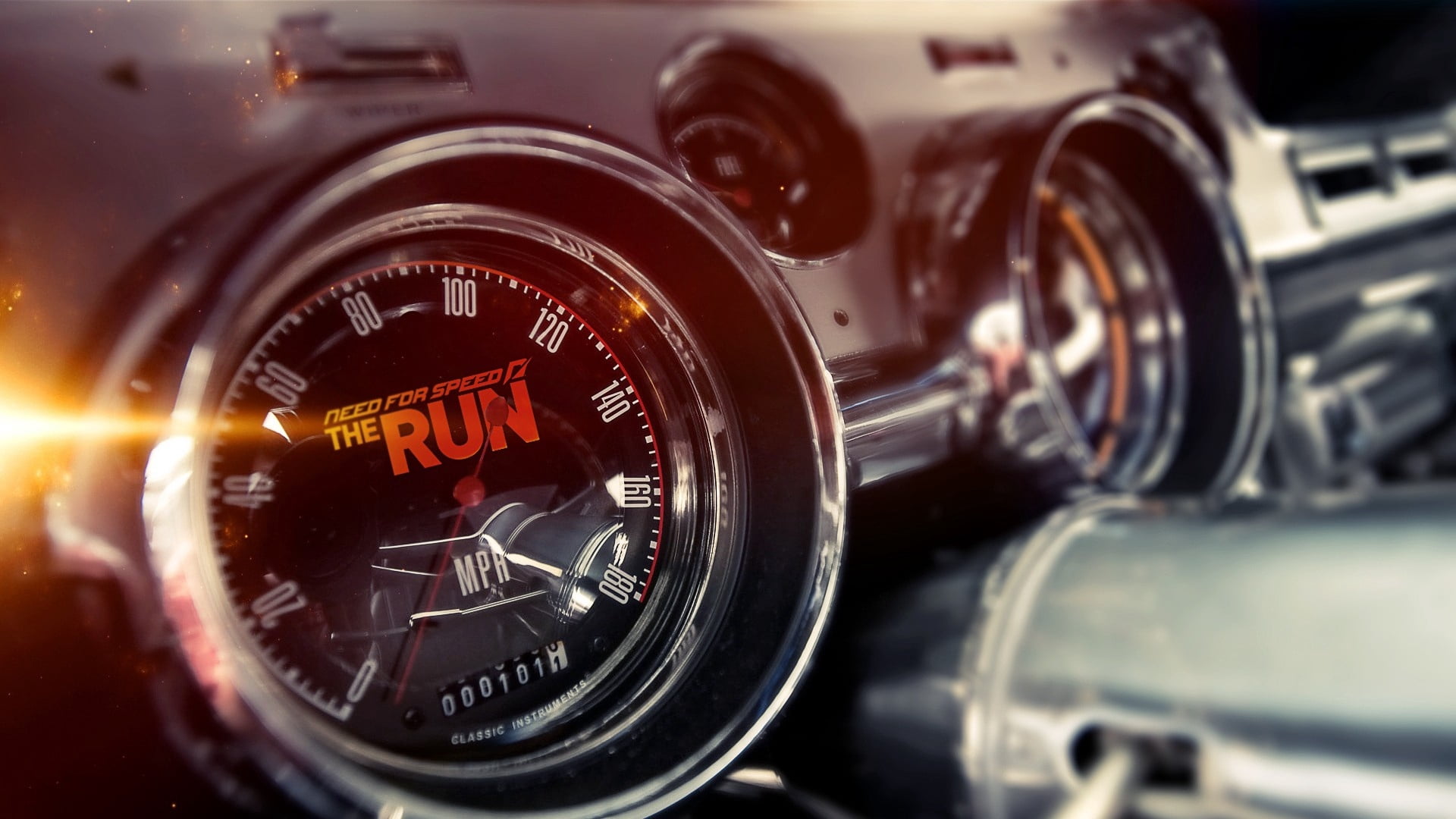 round silver-colored gauge, nfs, need for speed, need for speed run