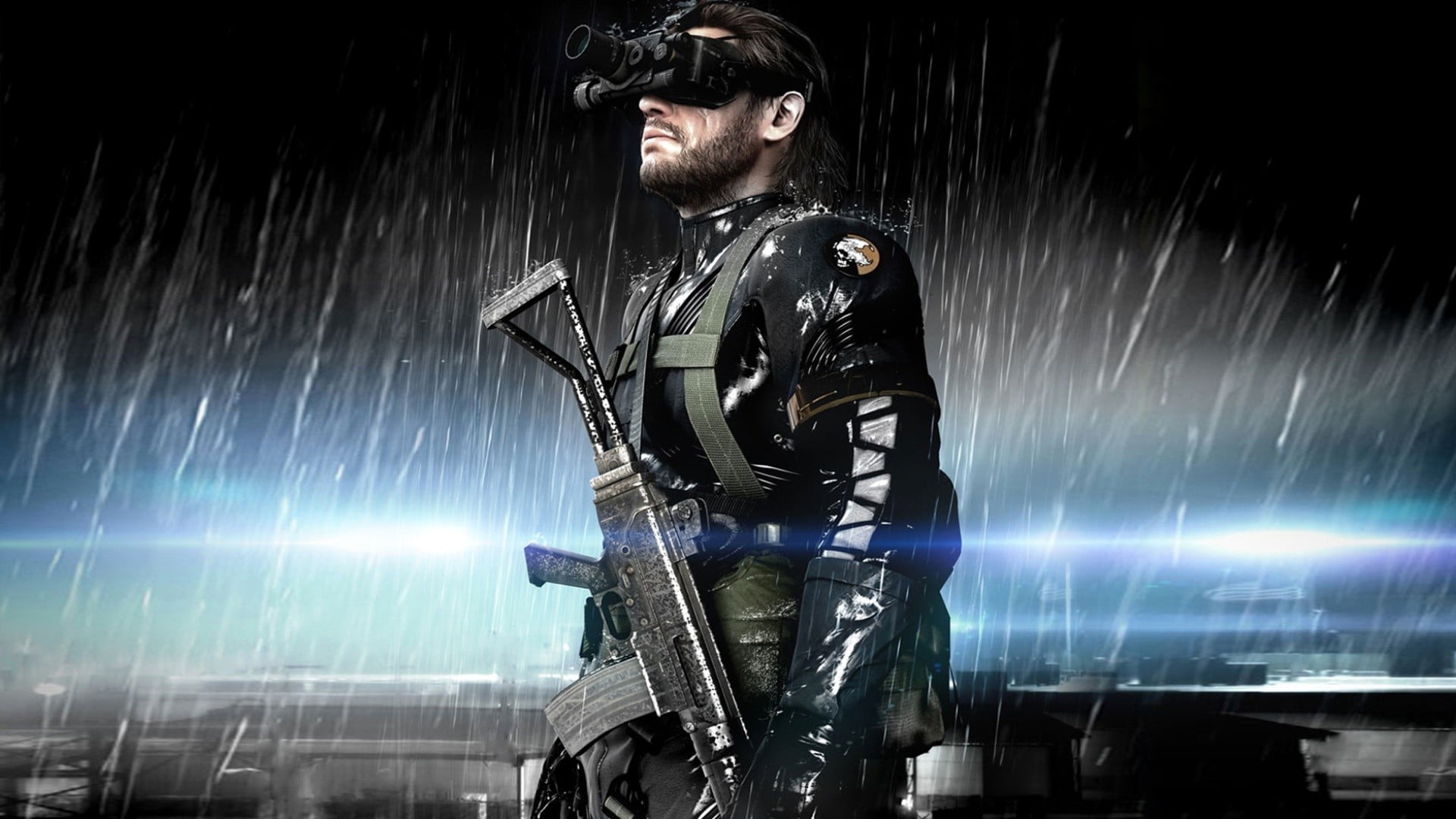 armored man with scope and rifle graphic wallpaper, video games