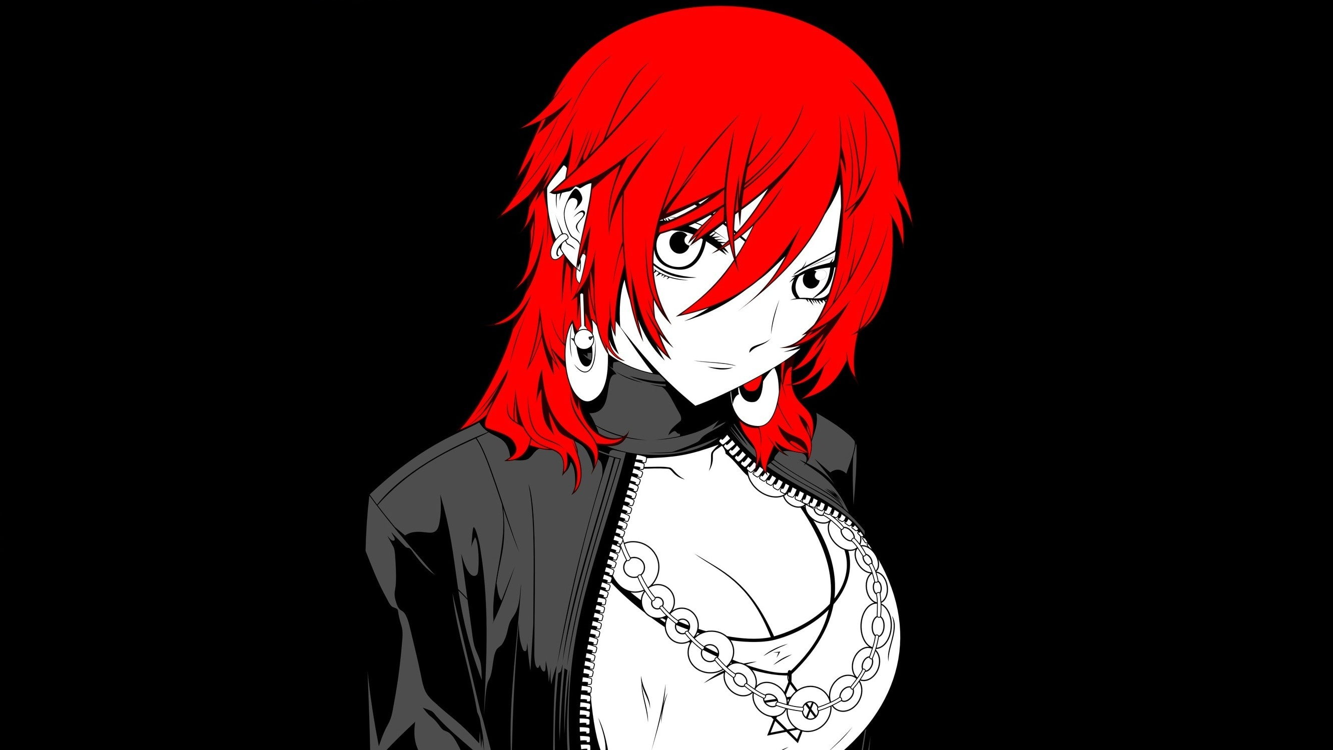 anime girls, The Breaker, Kwon Jin-le, redhead, selective coloring