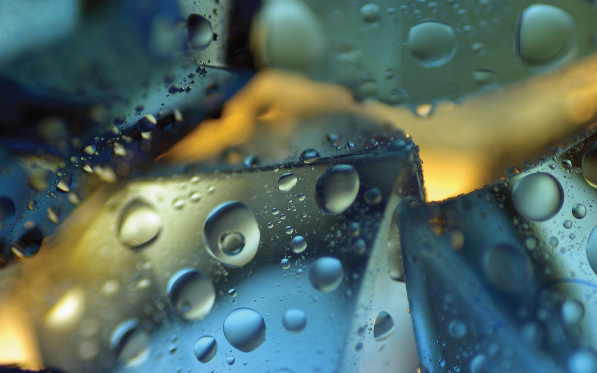 ice, drops, light