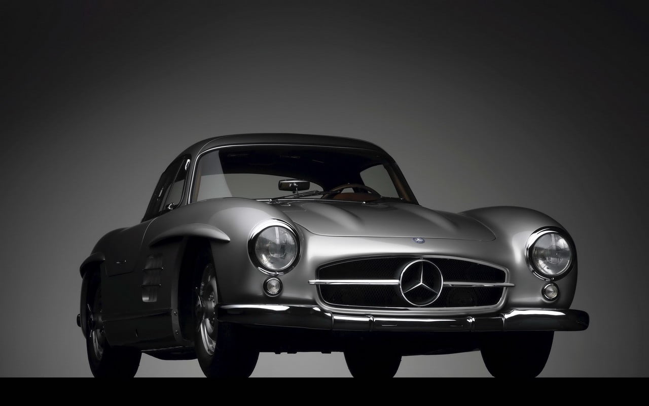 gray Mercedes-Benz car, studio shot, land vehicle, mode of transportation